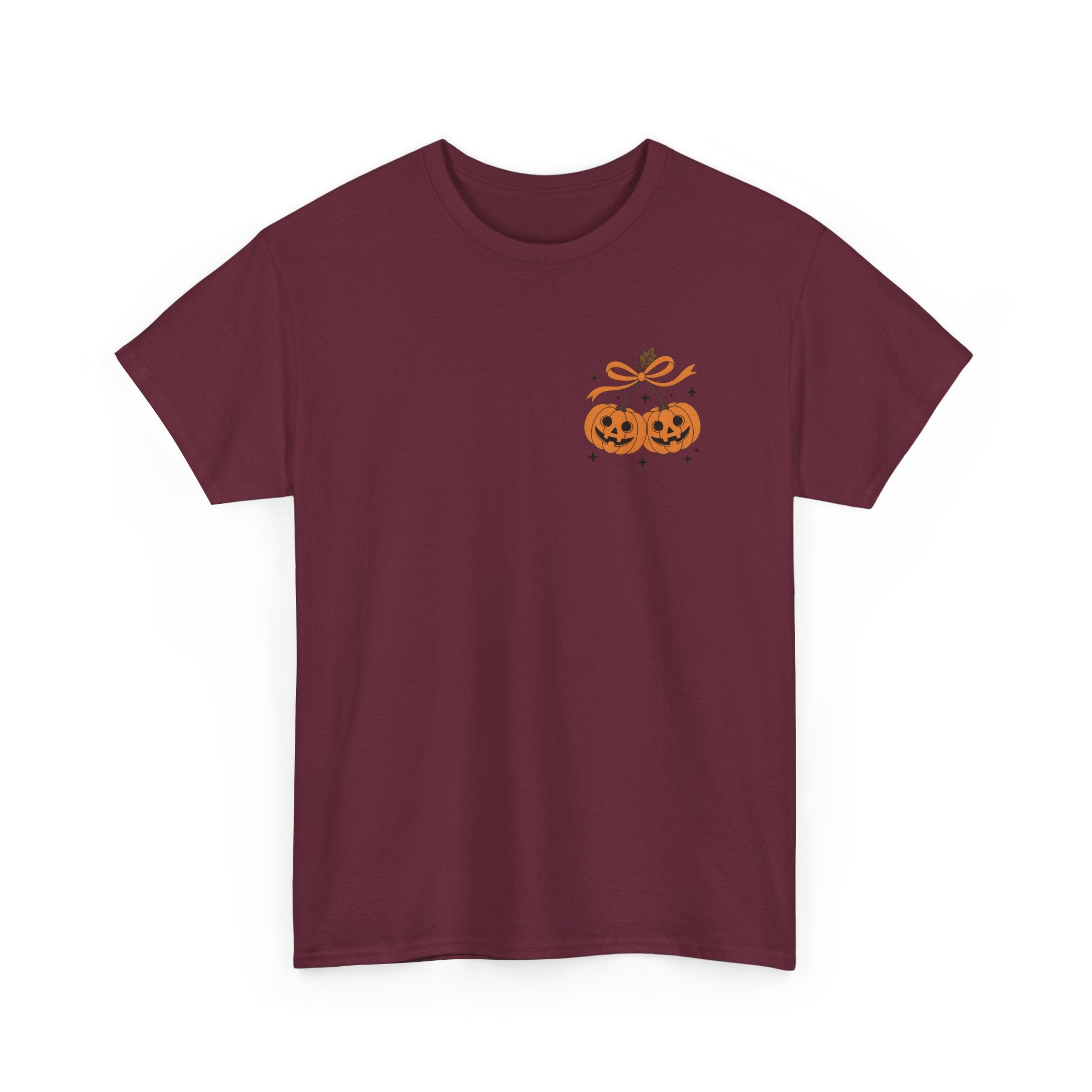 Halloween Ghost & Pumpkin Tee, Unisex Halloween Shirt, Spooky T-Shirt, Fall Fashion, Trick or Treat Top, Seasonal Apparel