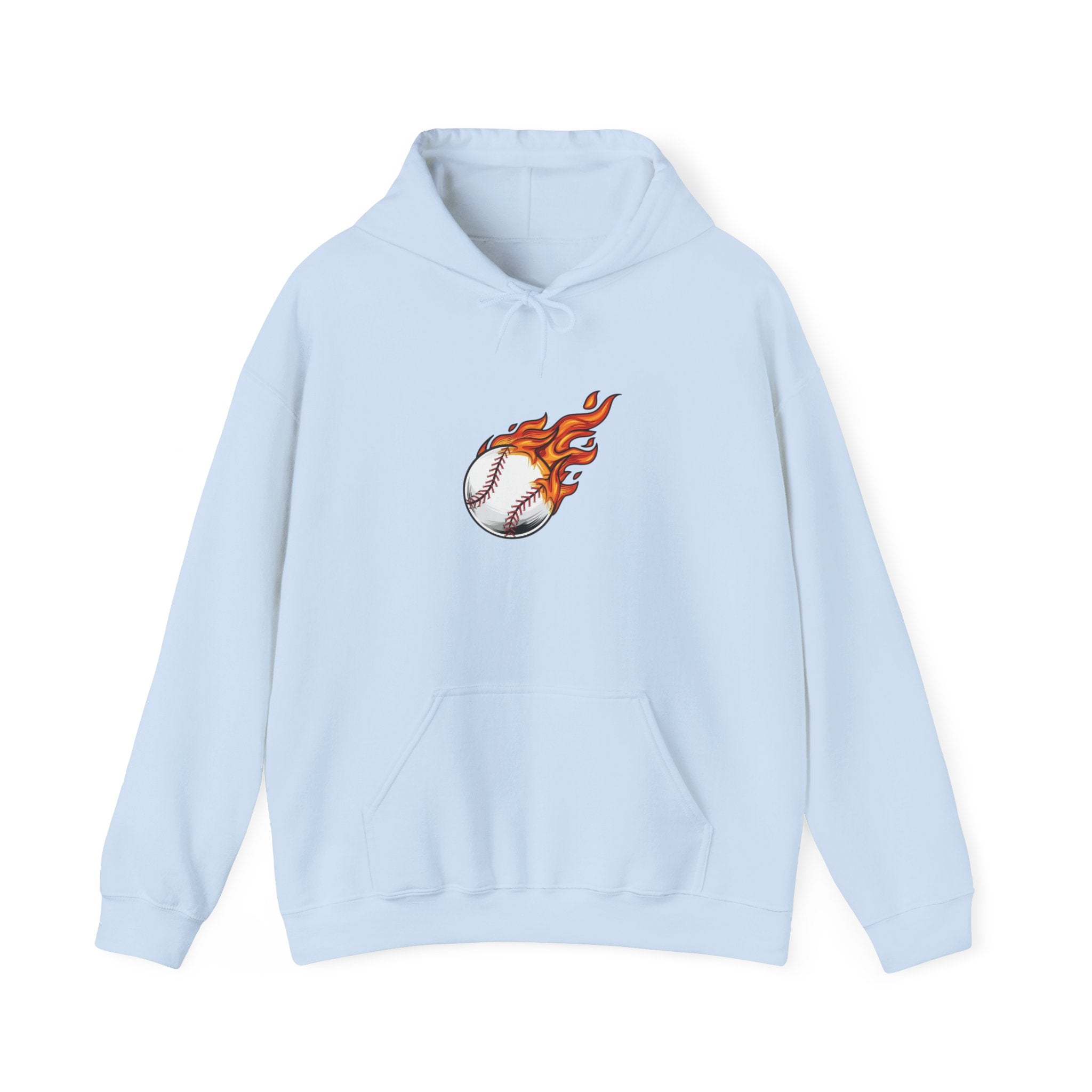Flaming Baseball Hoodie — Fireball Pitch Sports Sweatshirt