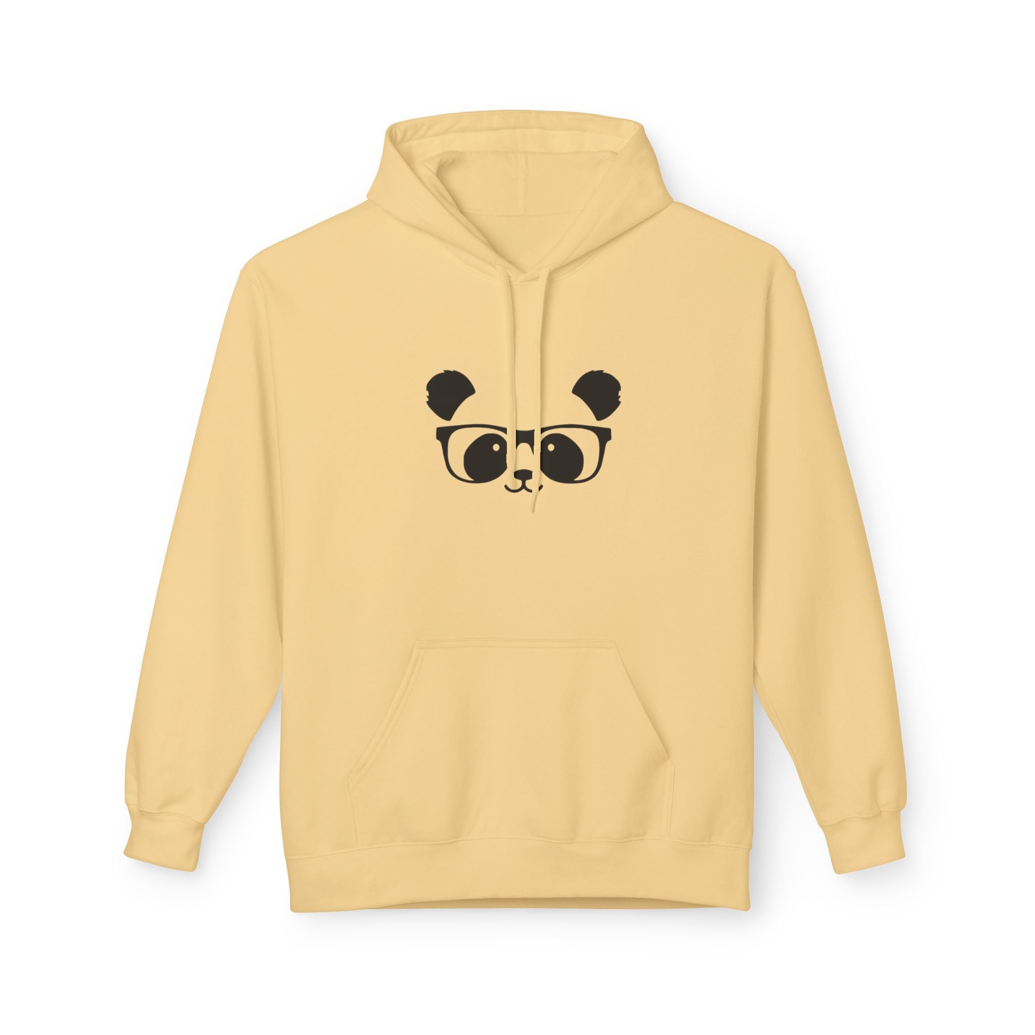Panda Glasses Hoodie — Cute Minimalist Panda Face Pullover