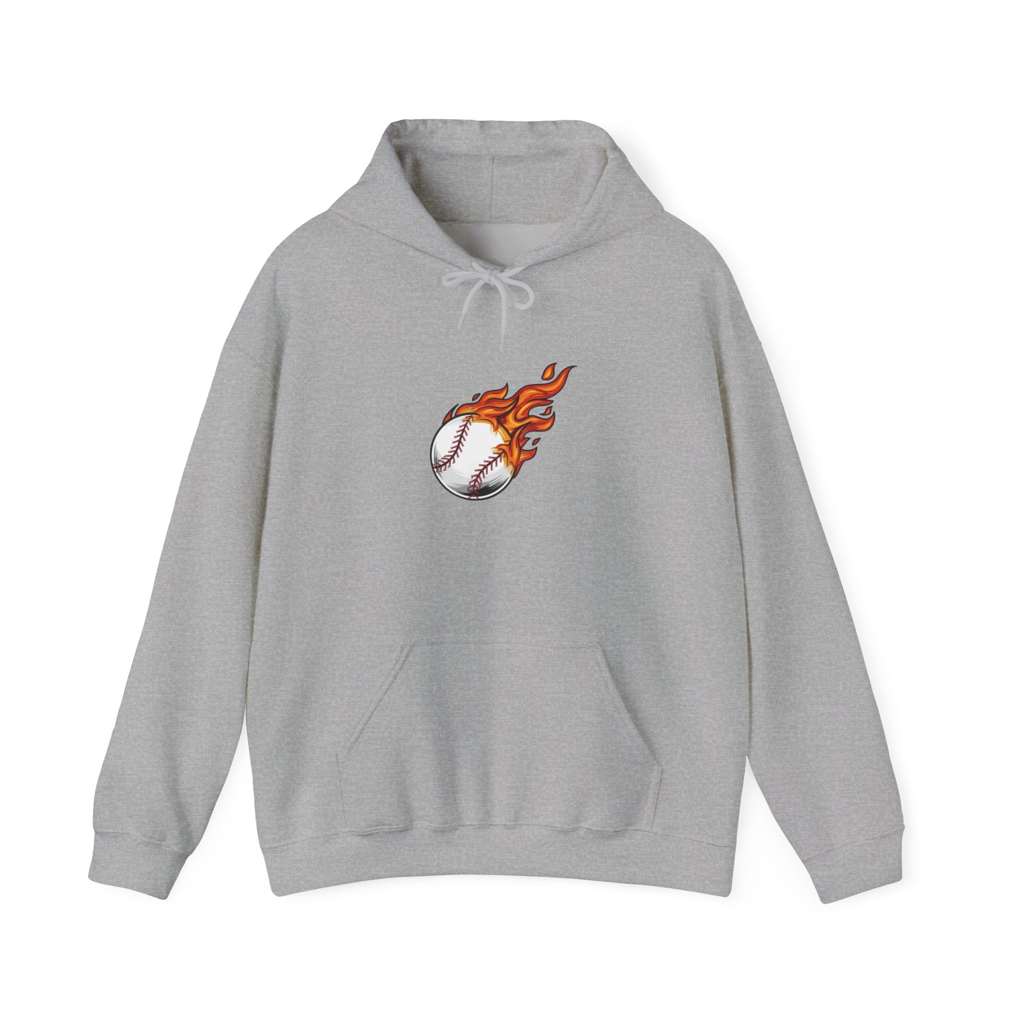 Flaming Baseball Hoodie — Fireball Pitch Sports Sweatshirt