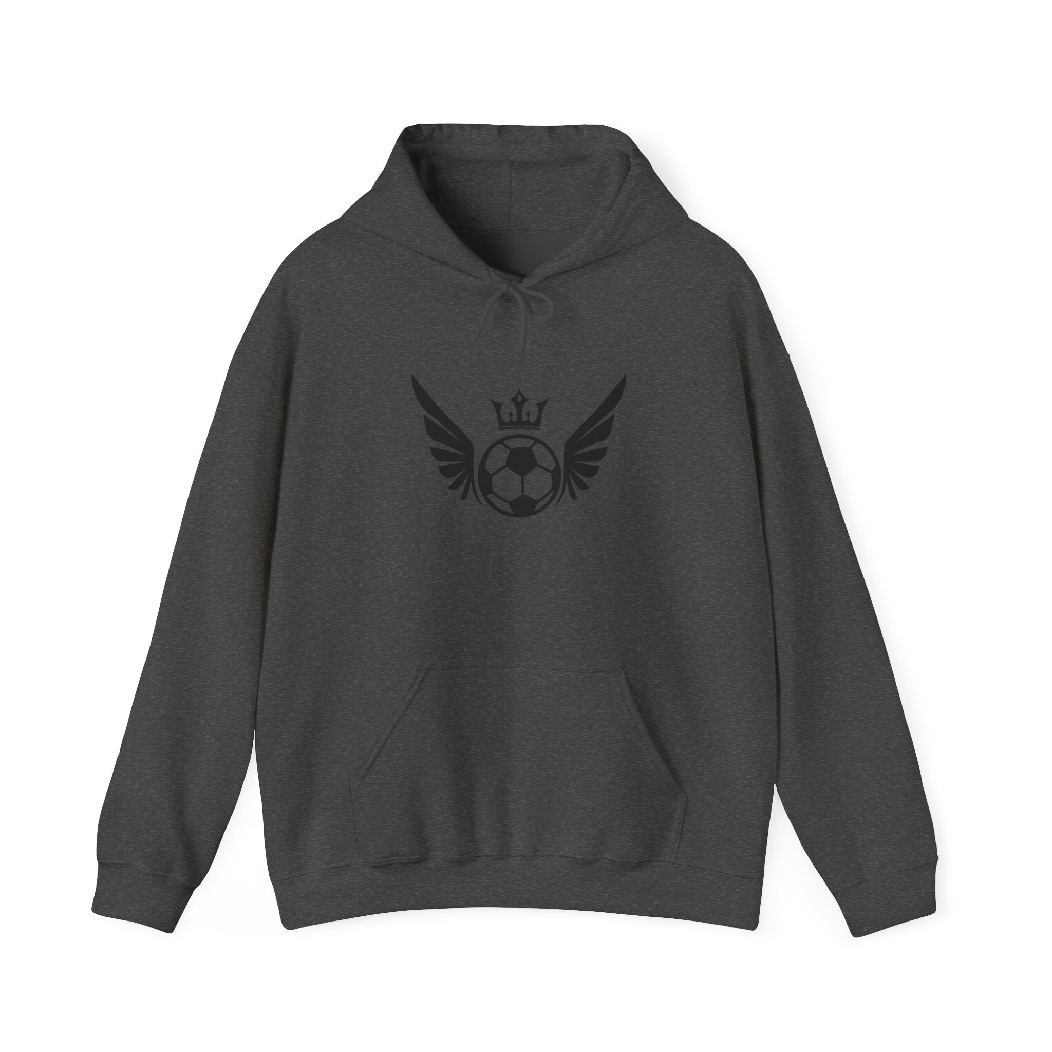 King of Soccer Winged Ball Hoodie — Crowned Football Graphic Sweatshirt
