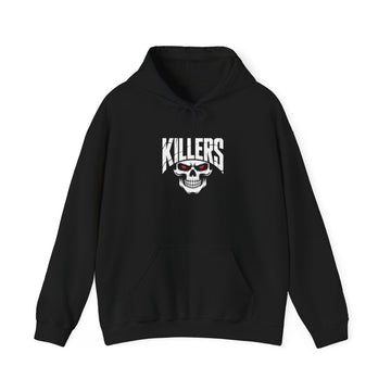 Skull Design Unisex Hoodie - Perfect for Music Lovers, Casual Wear, Halloween Celebrations, Gift for Him/Her, Skull Graphic Sweatshirt