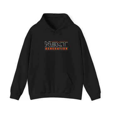 Next Generation Hoodie — Retro Futuristic Graphic Pullover
