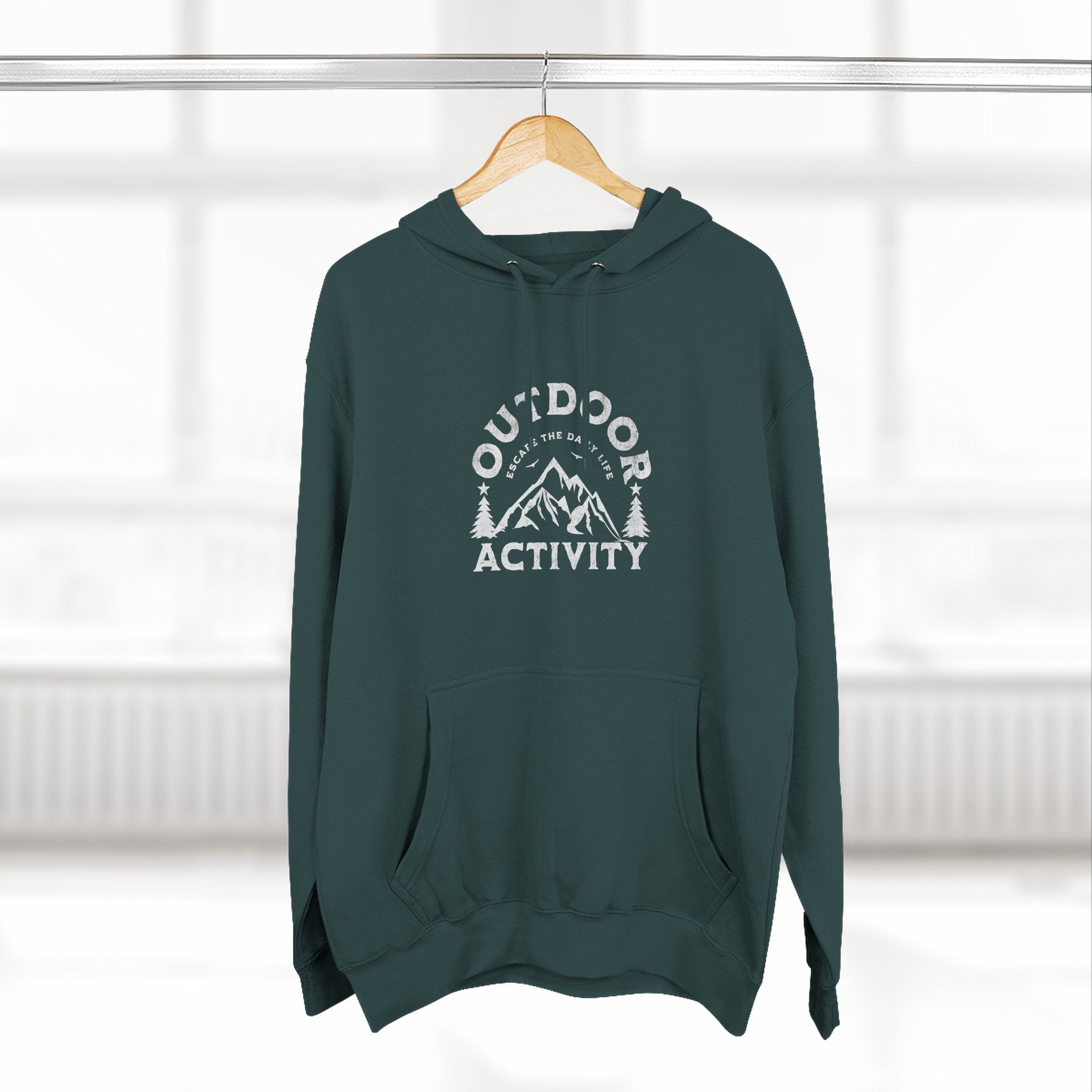 Outdoor Activity Hoodie – Vintage Mountain Camping Graphic Pullover