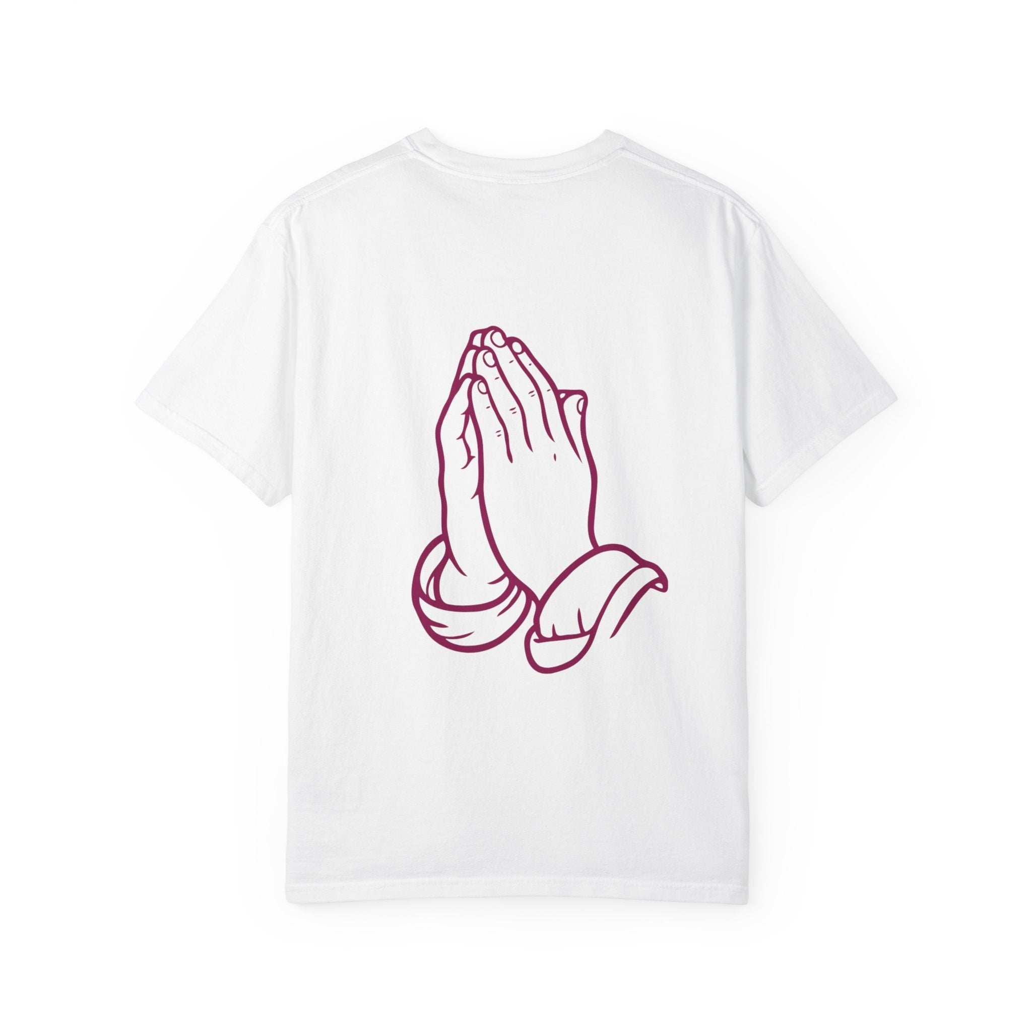 Pray Graphic T-Shirt — "Pray" Front & Praying Hands Back Spiritual Tee