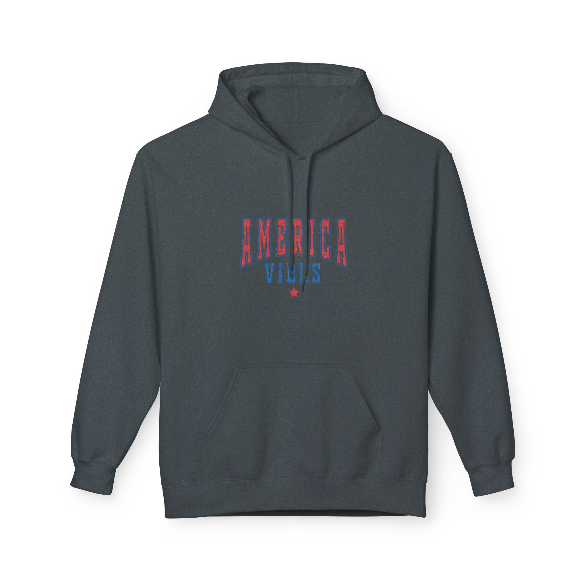 America Vibes Hoodie — Patriotic Red White & Blue Pullover
