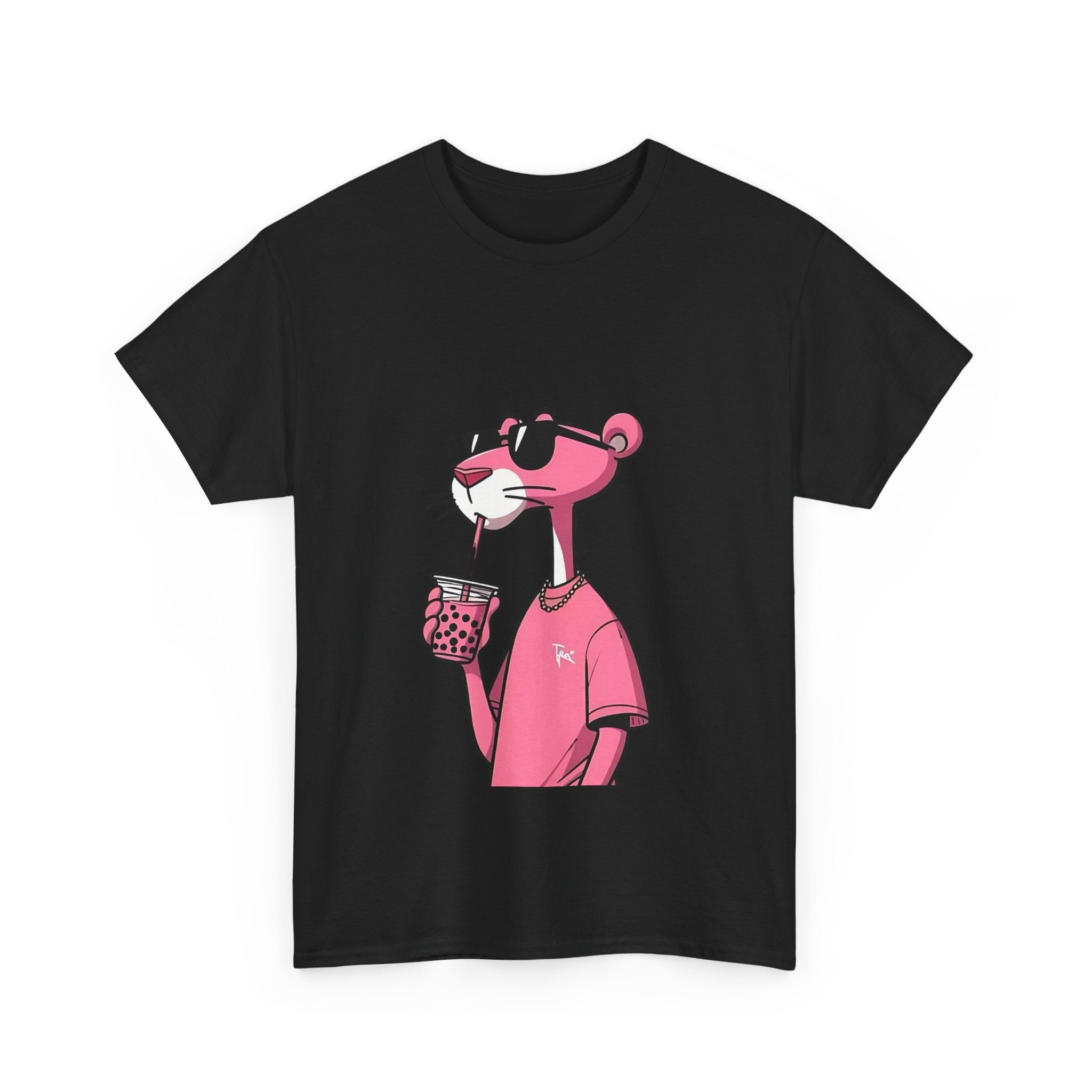 Chill Vibes Unisex Tee | Fun Summer Shirt, Casualwear, Gift for Friends, Beach Outing, Pink Panther Design