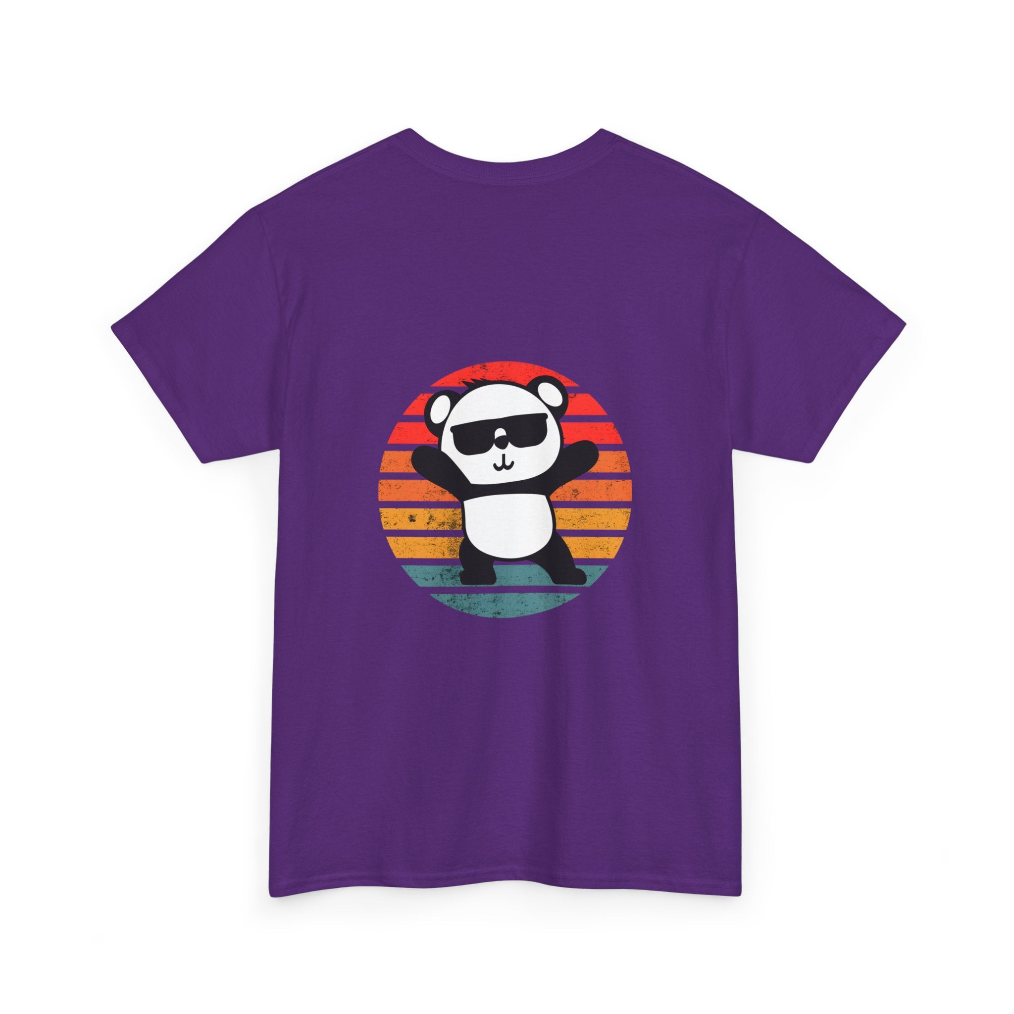 Cute Panda Retro Tee - Casual Cotton Shirt, Animal Lover Gift, Summer Style, Fun Graphic Tee, Unisex Fashion