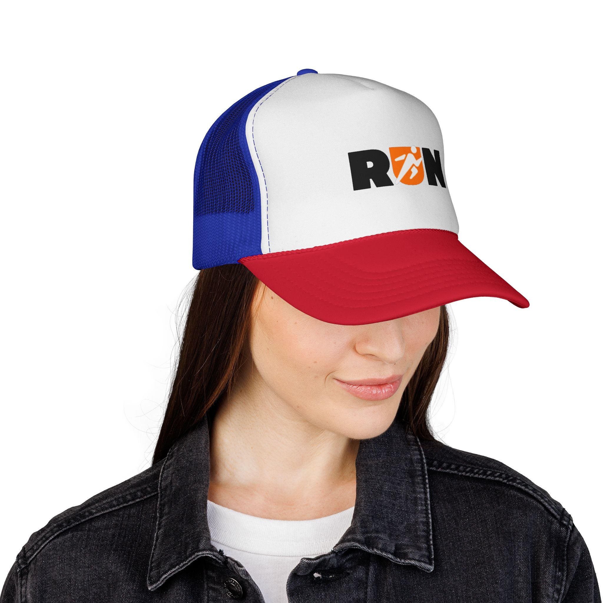 Run Trucker Hat — Retro Runner Logo Cap