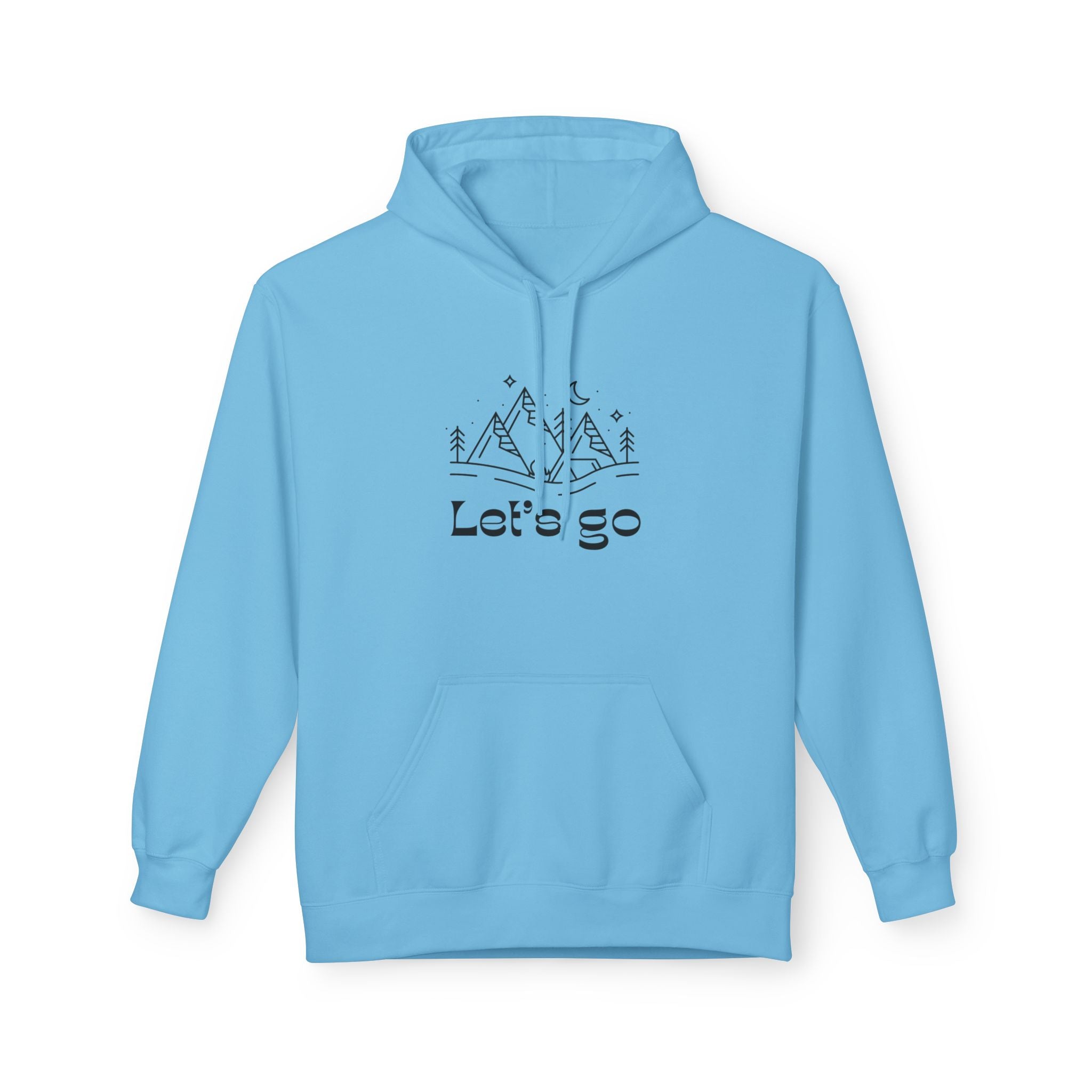 Let’s Go Camping Hoodie — Minimal Outdoor Adventure Pullover
