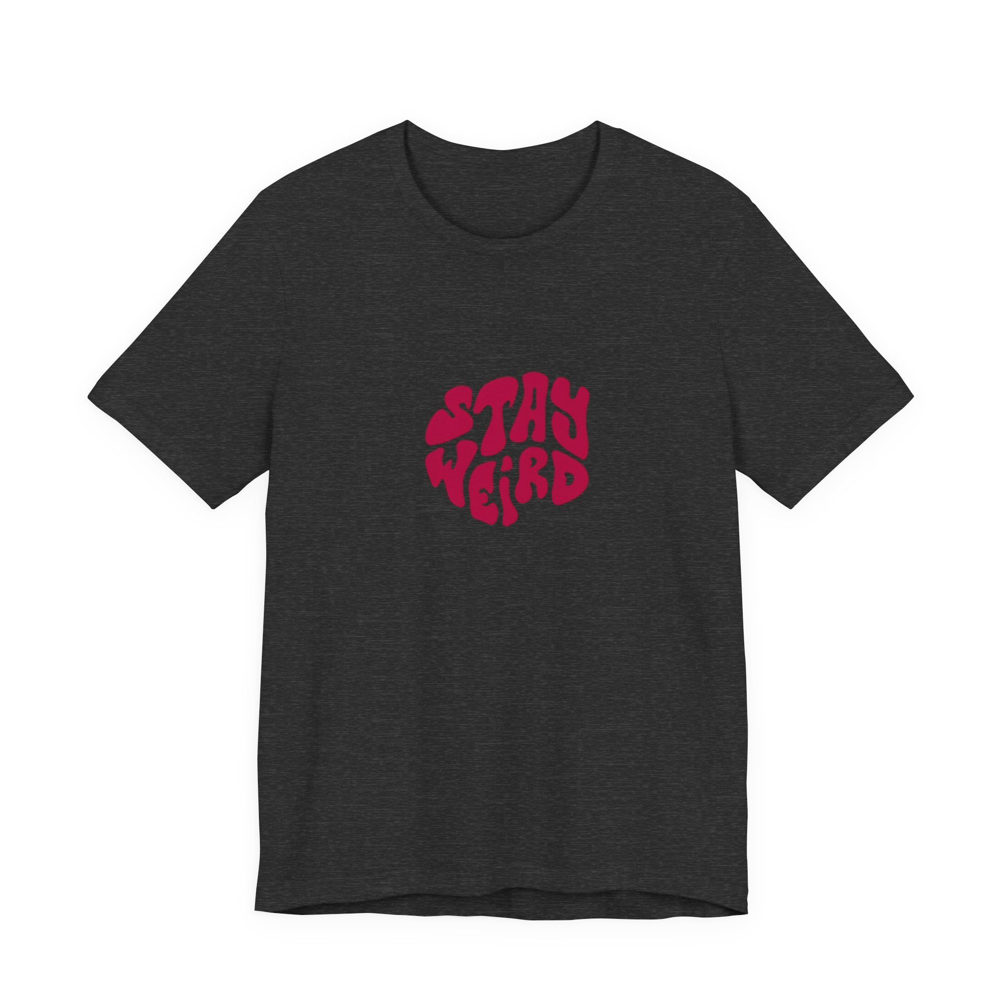 Stay Weird Tee — Retro Statue Bubblegum Graphic T-Shirt