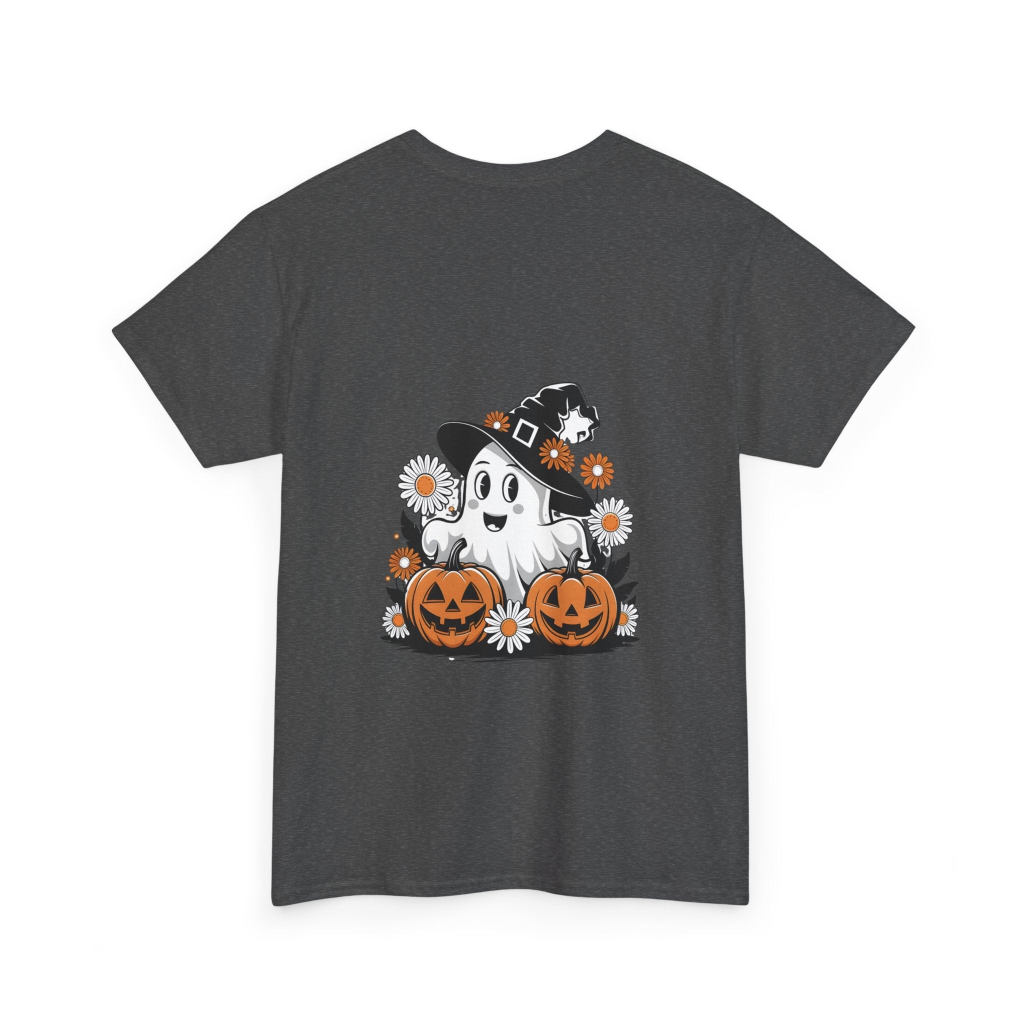 Halloween Ghost & Pumpkin Tee, Unisex Halloween Shirt, Spooky T-Shirt, Fall Fashion, Trick or Treat Top, Seasonal Apparel