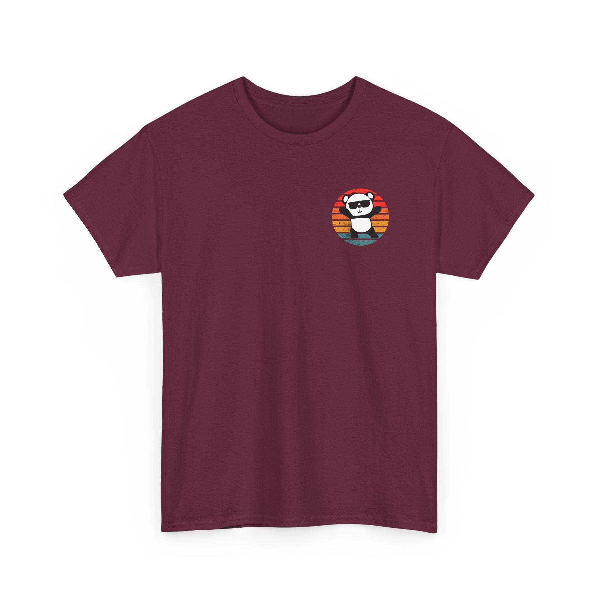 Cute Panda Retro Tee - Casual Cotton Shirt, Animal Lover Gift, Summer Style, Fun Graphic Tee, Unisex Fashion