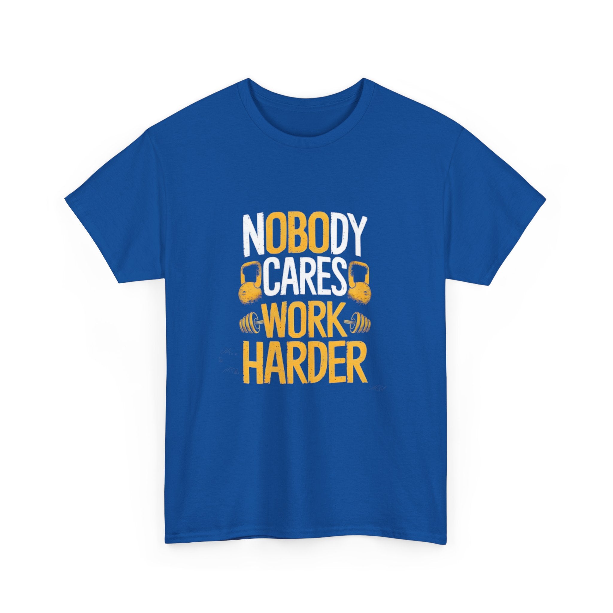 Workout Tee — "Nobody Cares, Work Harder" Motivational Gym T‑Shirt