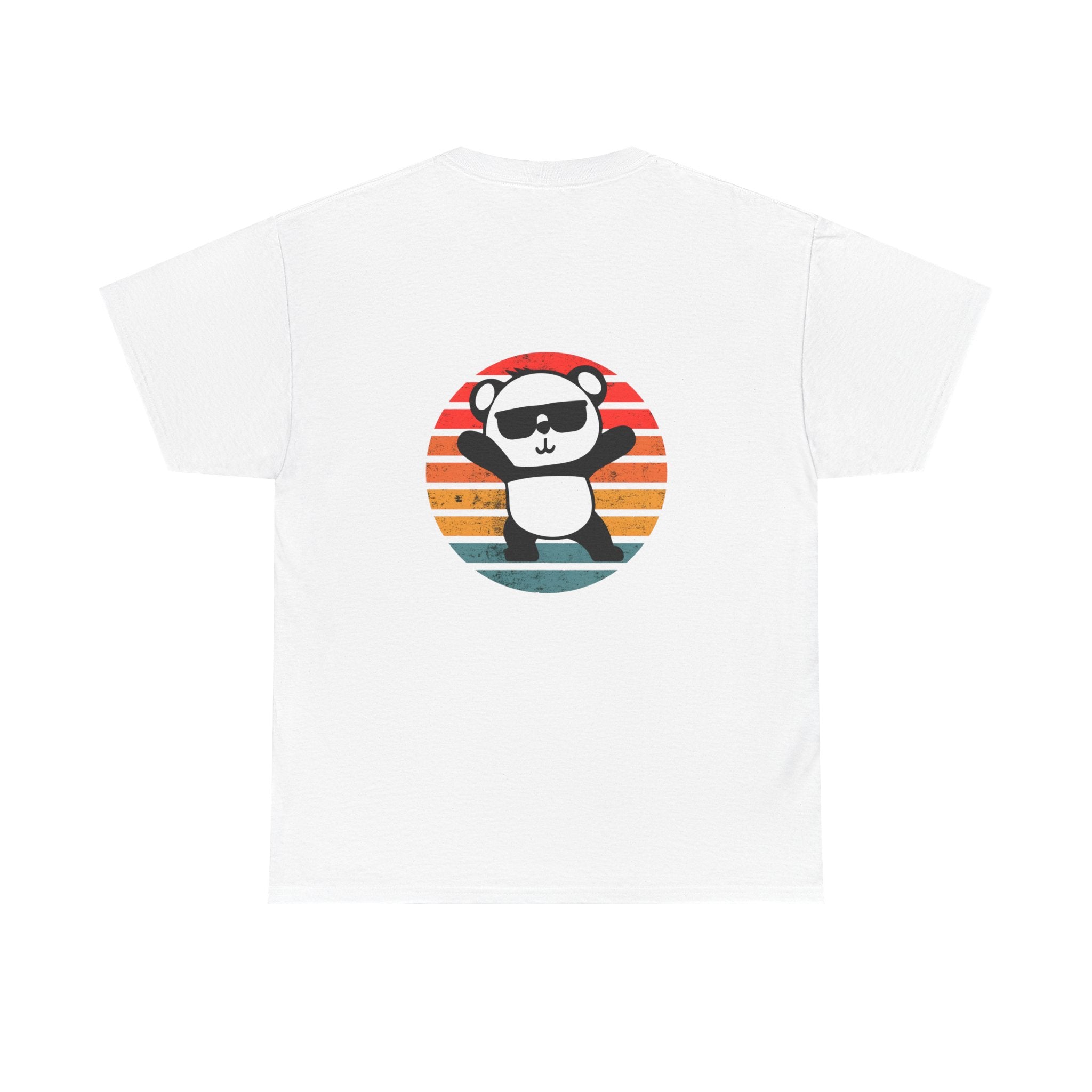 Cute Panda Retro Tee - Casual Cotton Shirt, Animal Lover Gift, Summer Style, Fun Graphic Tee, Unisex Fashion