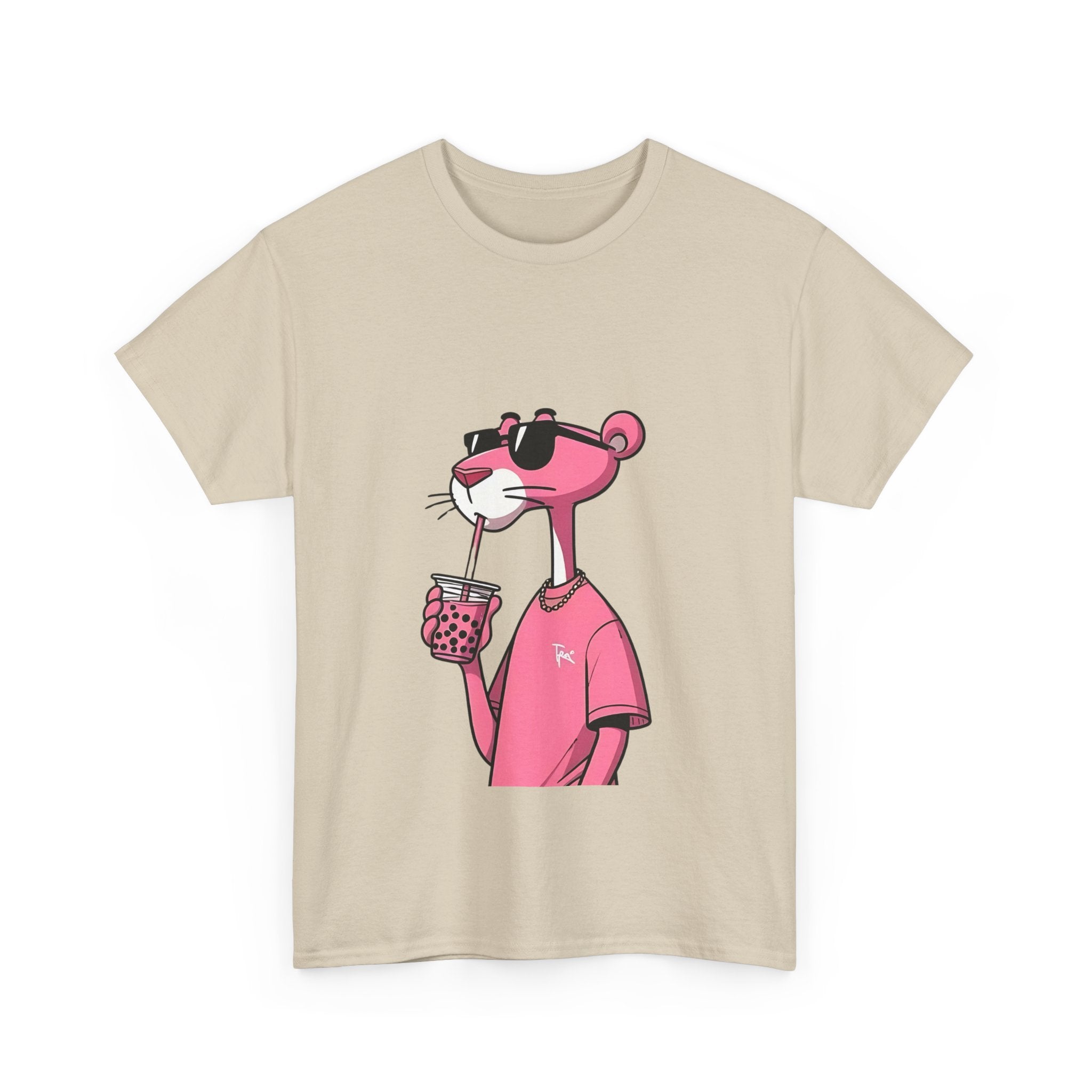 Chill Vibes Unisex Tee | Fun Summer Shirt, Casualwear, Gift for Friends, Beach Outing, Pink Panther Design