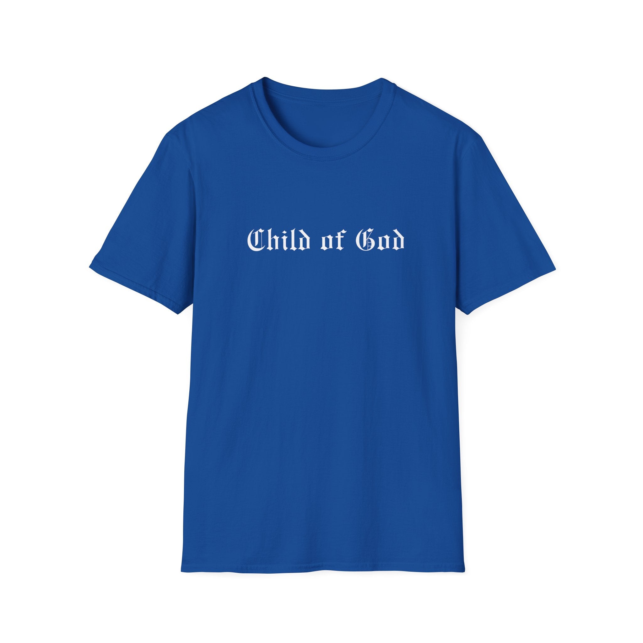 Child of God T-Shirt — Gothic Script Faith Tee with Bible Verse (Christian Apparel)