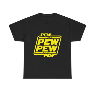 Playful Pew Pew Tee, Graphic T-Shirt, Casual Humor Top, Gift for Gamers, Unisex Cotton Tee, Fun Statement Shirt