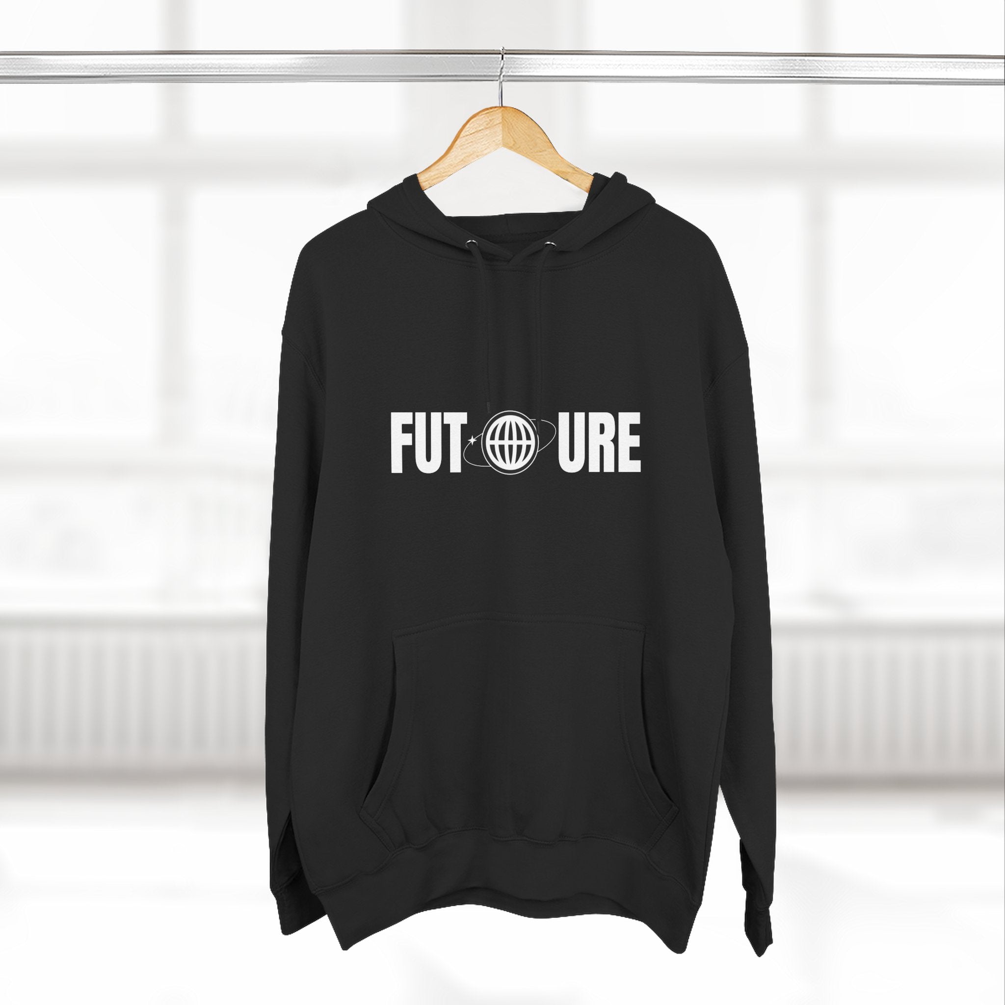 Future Logo Hoodie — Minimalist Graphic Fleece Pullover