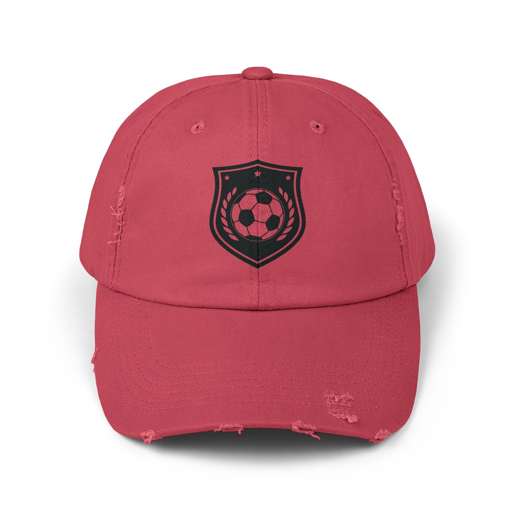 Distressed Soccer Emblem Cap — Vintage Soccer Dad Hat