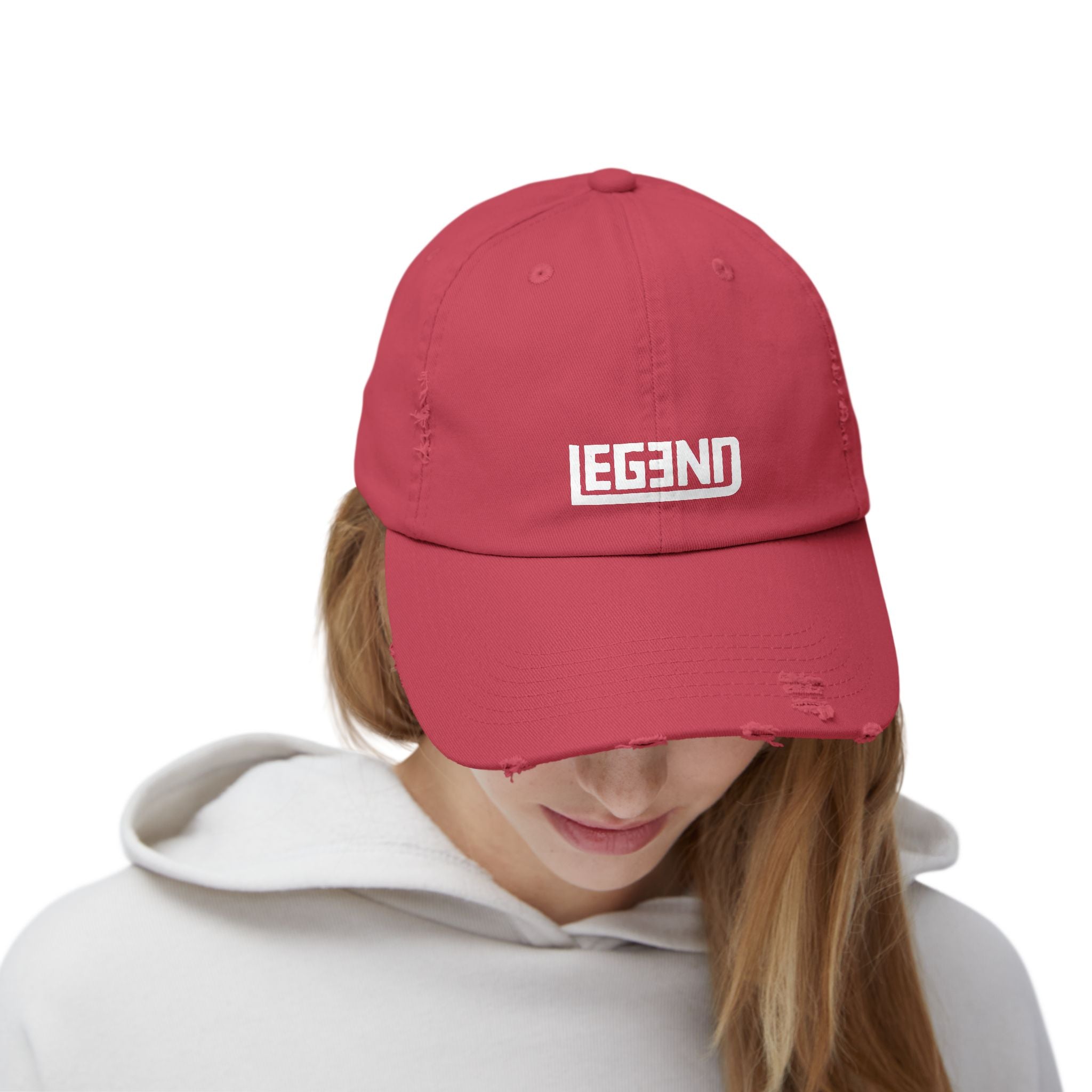 Legend Unisex Distressed Cap - Casual Statement Headwear