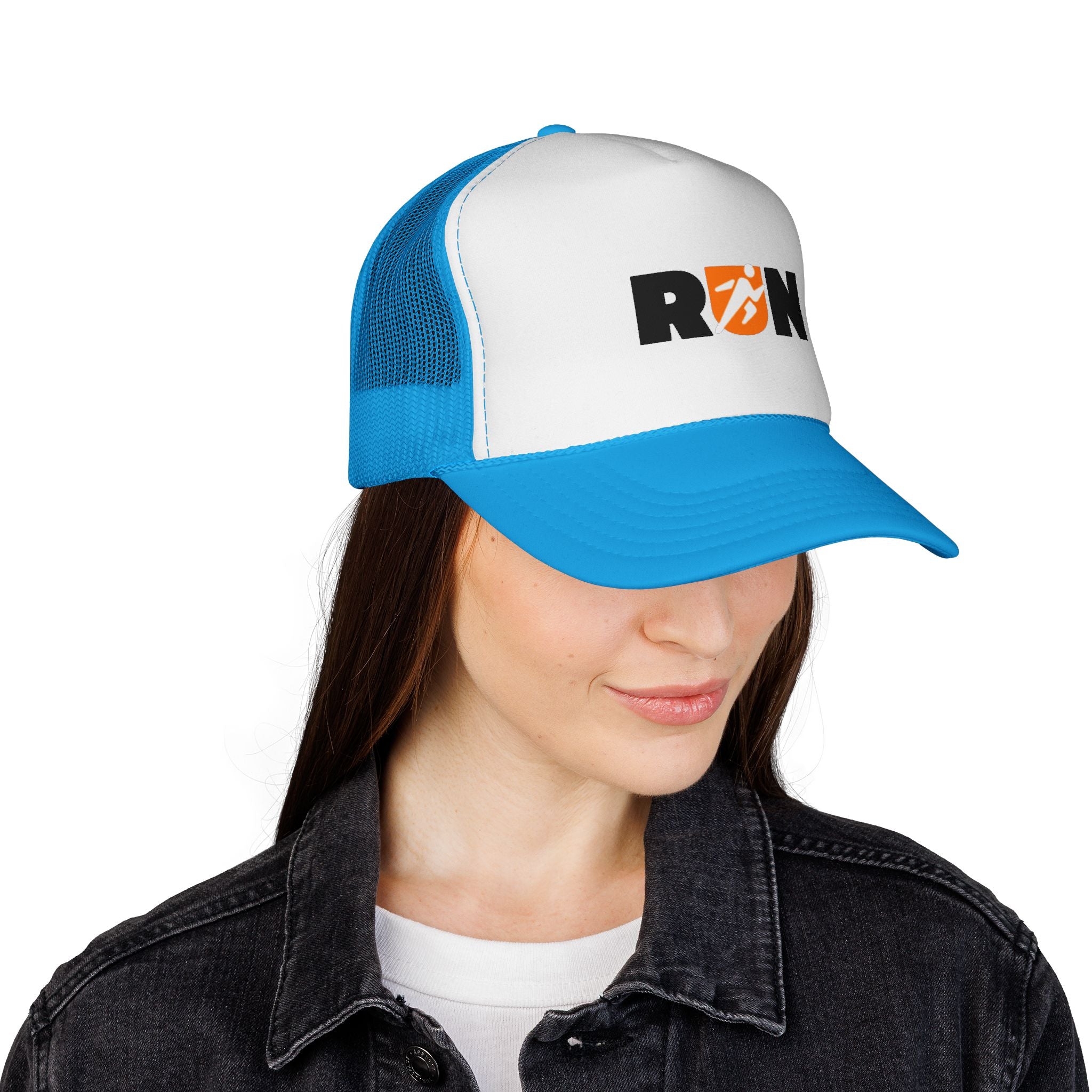 Run Trucker Hat — Retro Runner Logo Cap
