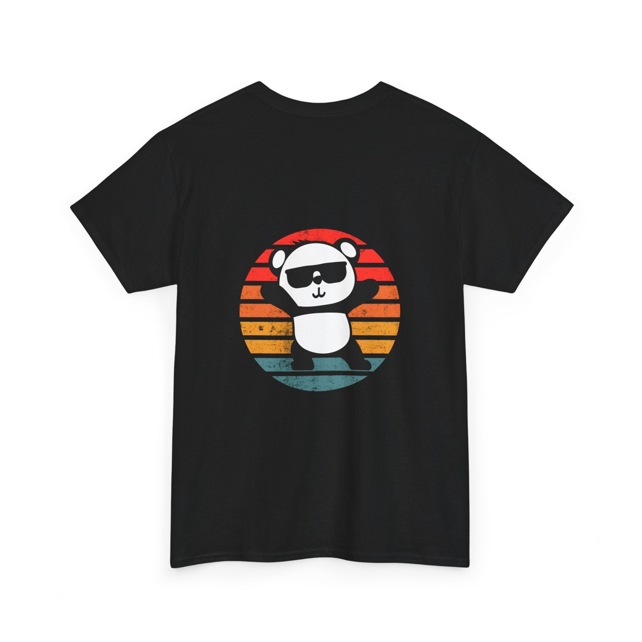 Cute Panda Retro Tee - Casual Cotton Shirt, Animal Lover Gift, Summer Style, Fun Graphic Tee, Unisex Fashion