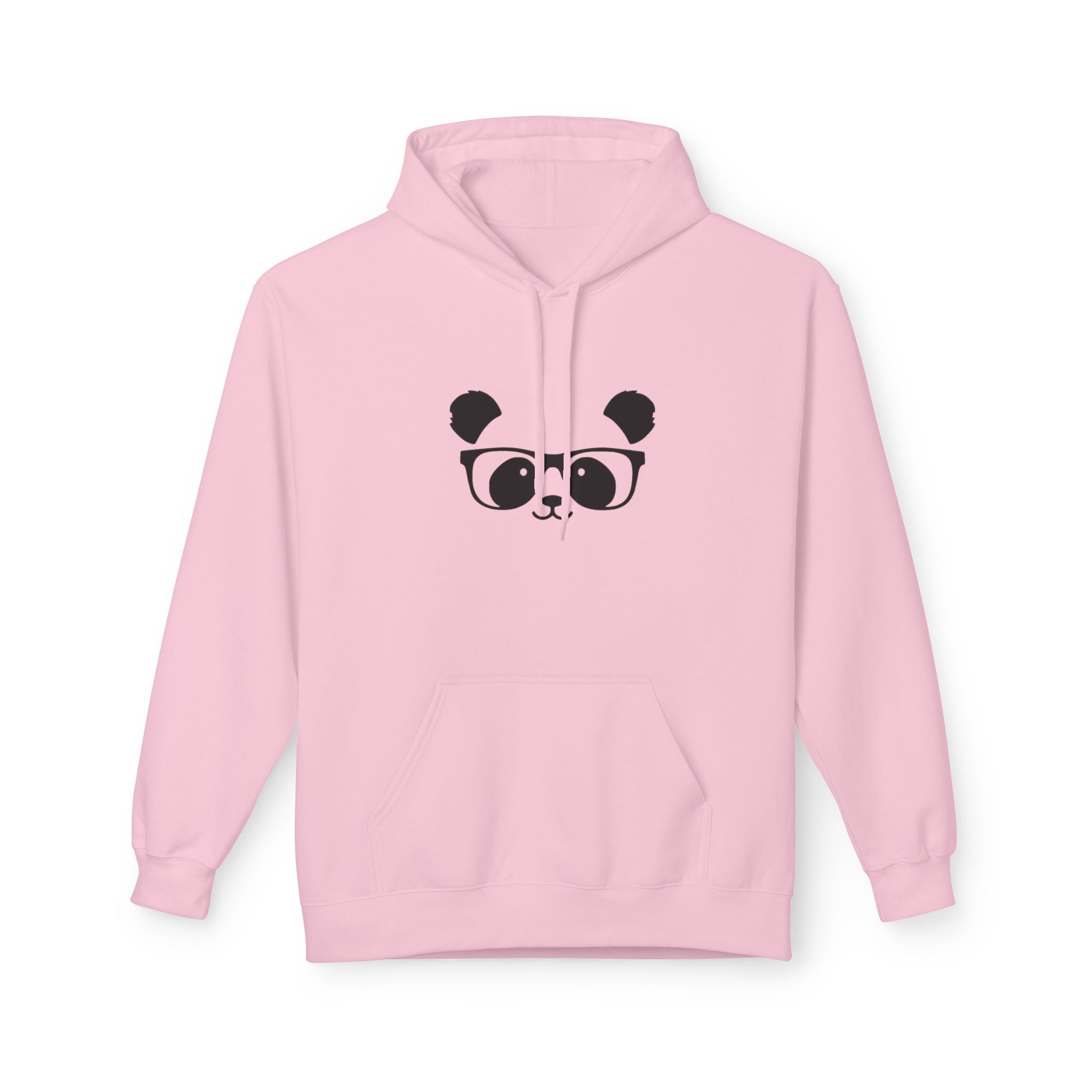 Panda Glasses Hoodie — Cute Minimalist Panda Face Pullover
