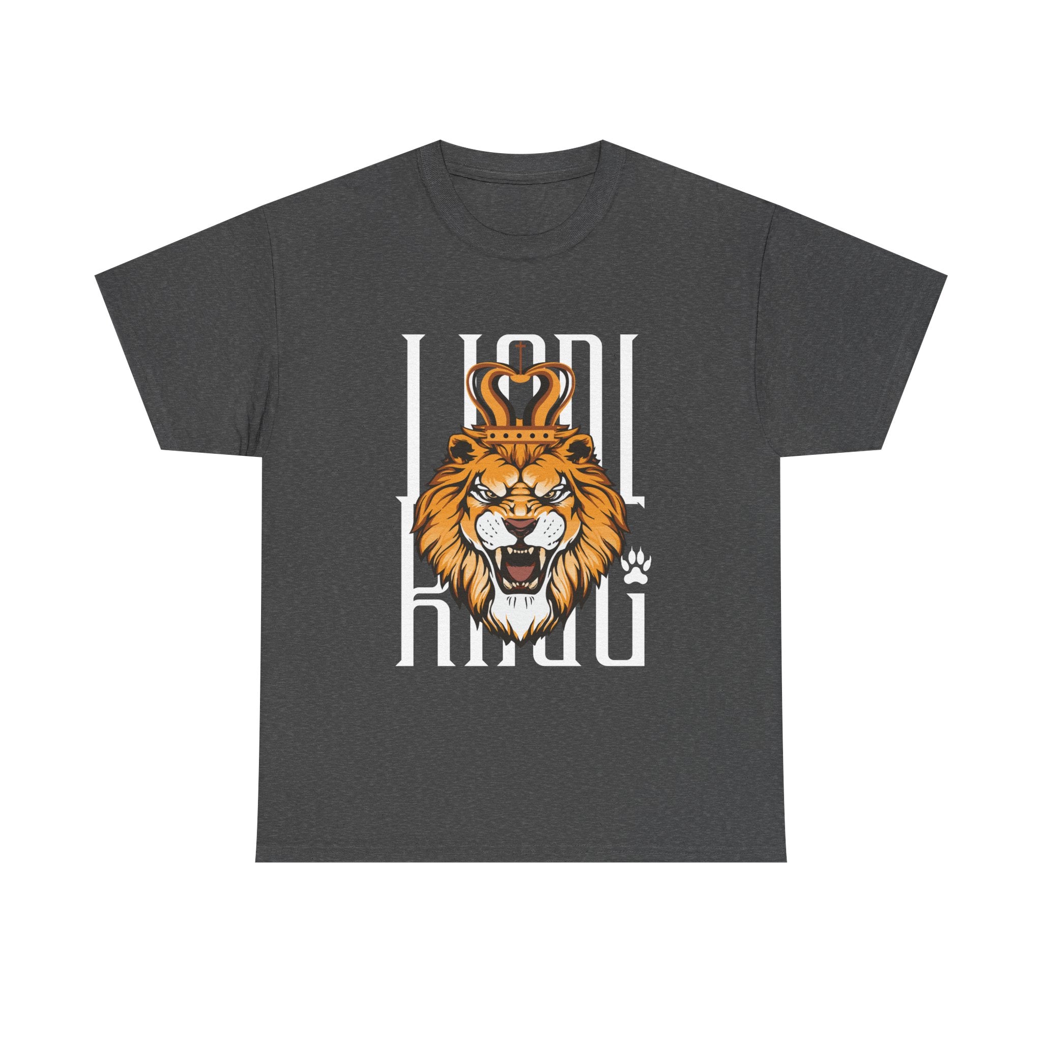 Bold Lion King Graphic Tee | Unisex Heavy Cotton Shirt for Animal Lovers, Gifts for Him, Funny T-Shirt, Wardrobe Essential, Casual Wear