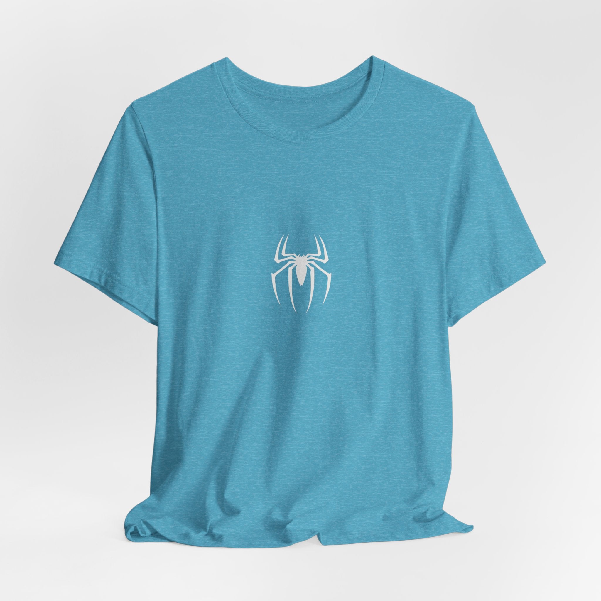 Spider Emblem Tee — White Spider on Red Web Graphic T-Shirt