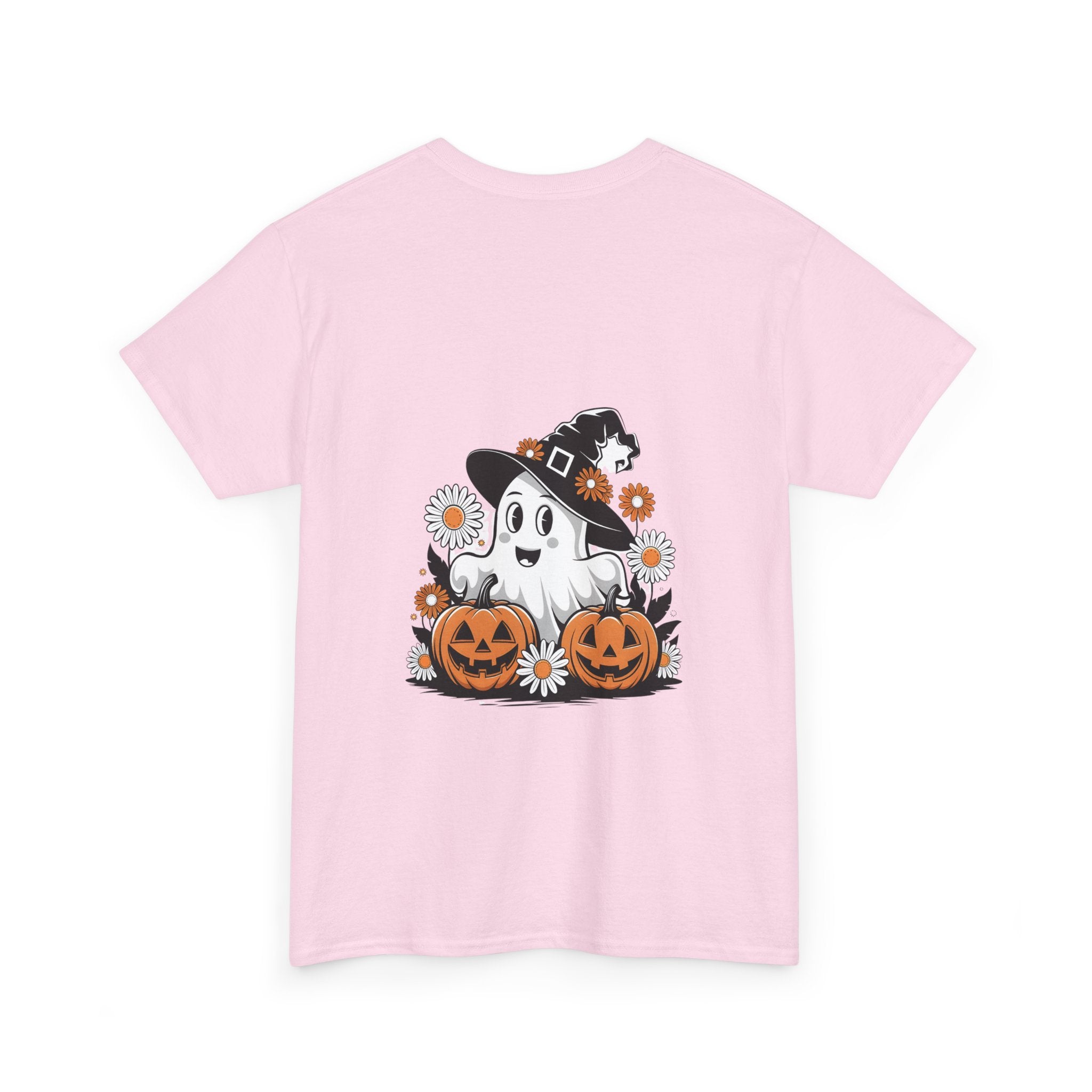 Halloween Ghost & Pumpkin Tee, Unisex Halloween Shirt, Spooky T-Shirt, Fall Fashion, Trick or Treat Top, Seasonal Apparel