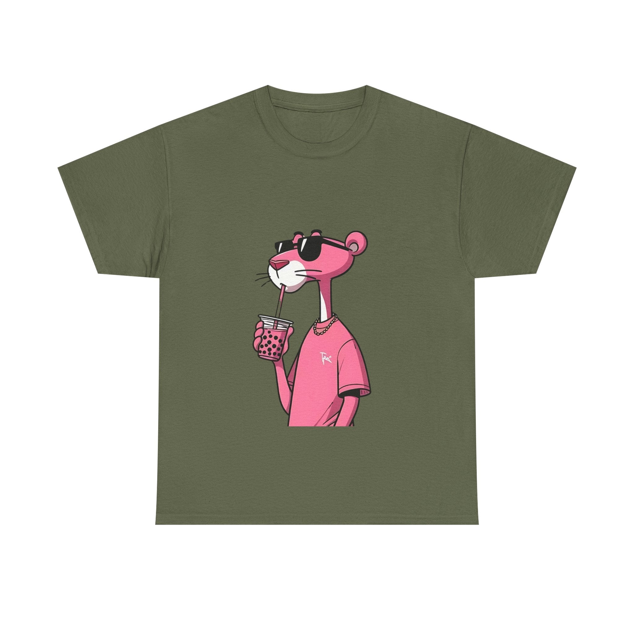 Chill Vibes Unisex Tee | Fun Summer Shirt, Casualwear, Gift for Friends, Beach Outing, Pink Panther Design