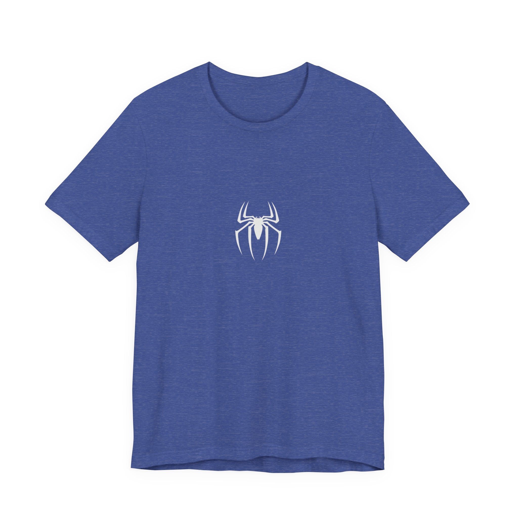 Spider Emblem Tee — White Spider on Red Web Graphic T-Shirt