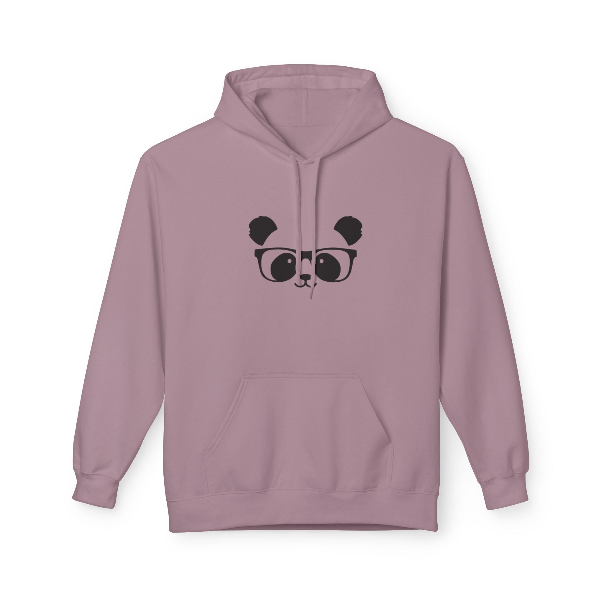 Panda Glasses Hoodie — Cute Minimalist Panda Face Pullover