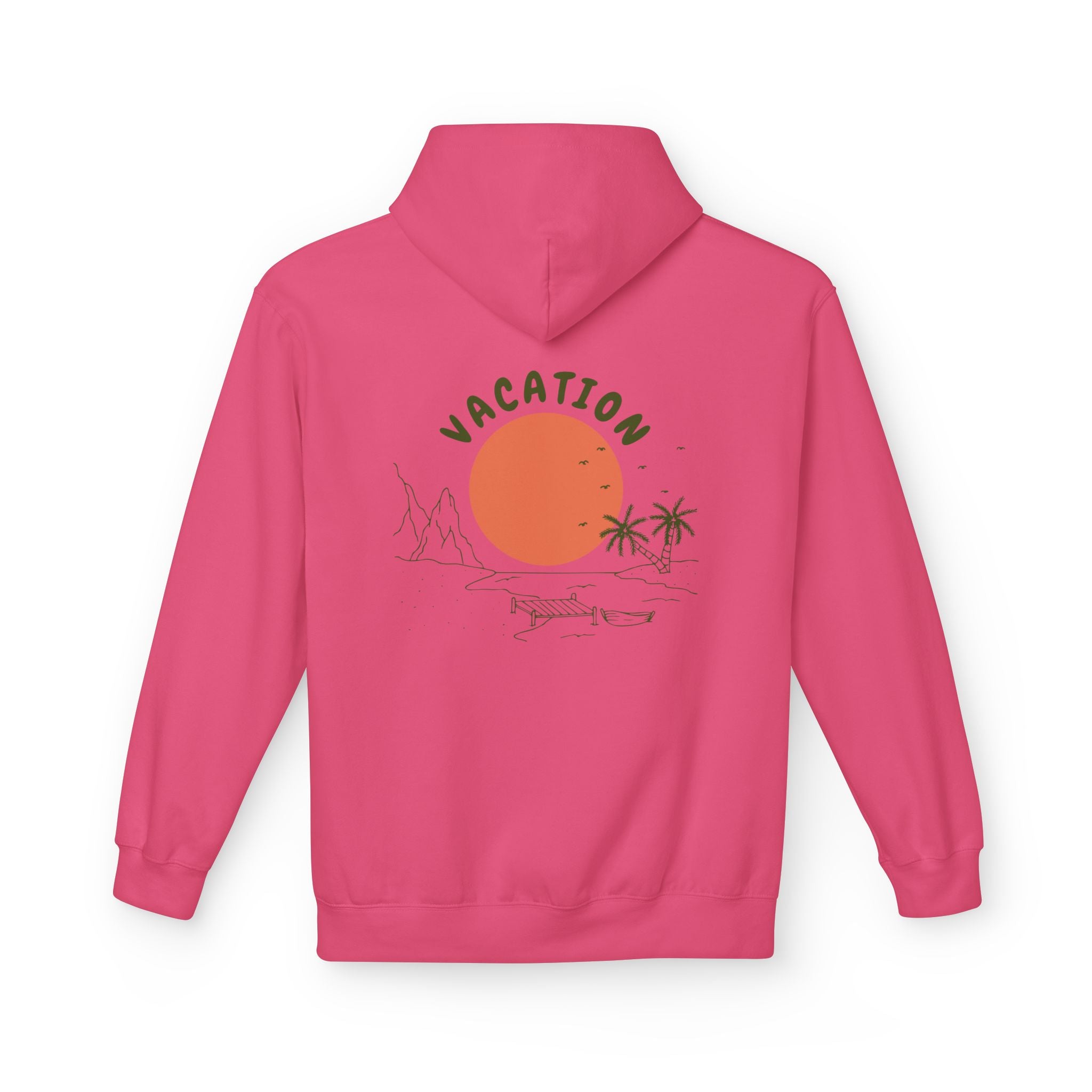 Vacation Graphic Hoodie — Retro Sunset Beach Pullover
