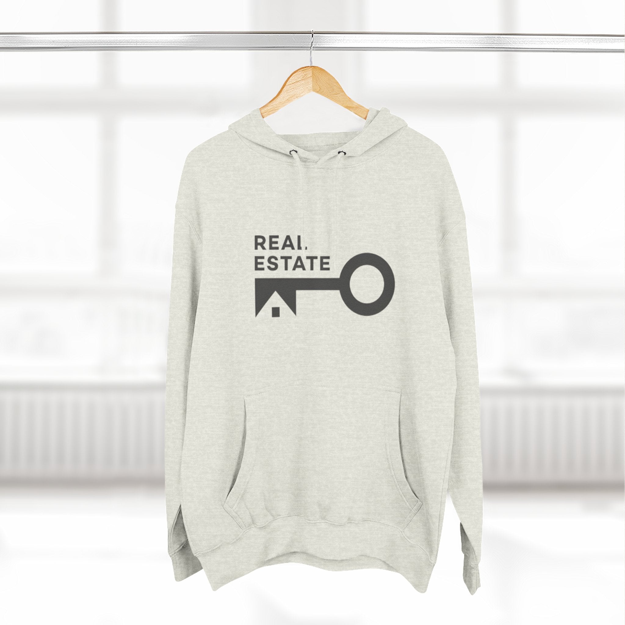 Real Estate Key Logo Hoodie — Realtor Fleece Pullover