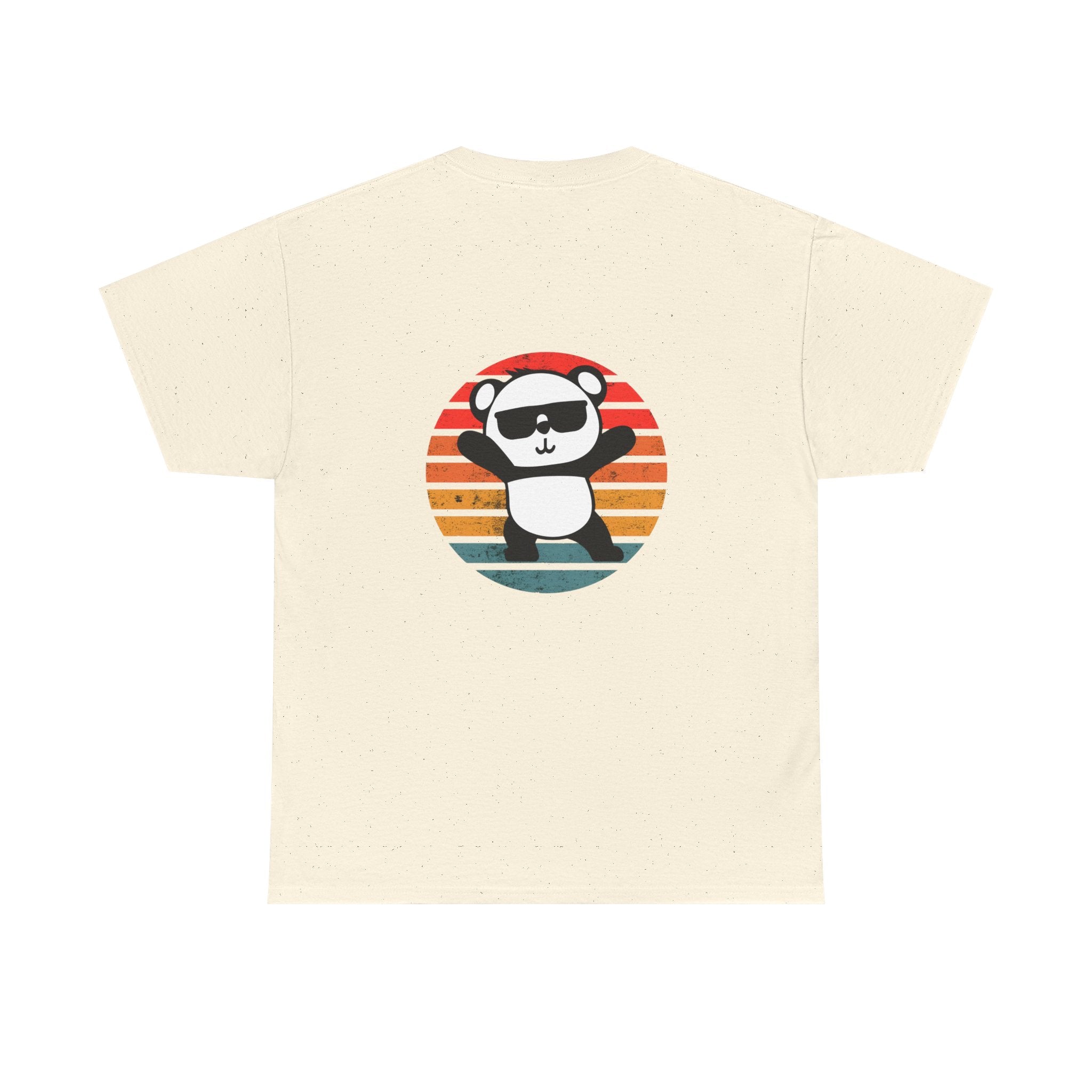 Cute Panda Retro Tee - Casual Cotton Shirt, Animal Lover Gift, Summer Style, Fun Graphic Tee, Unisex Fashion