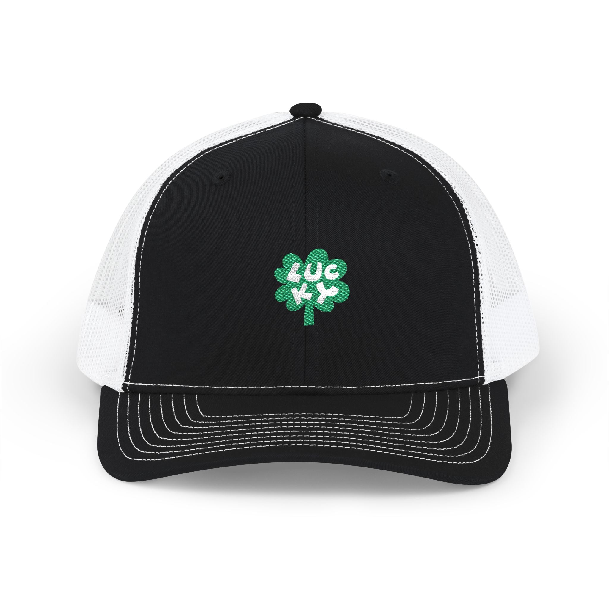 Lucky Clover Snapback Trucker Hat (Embroidered)