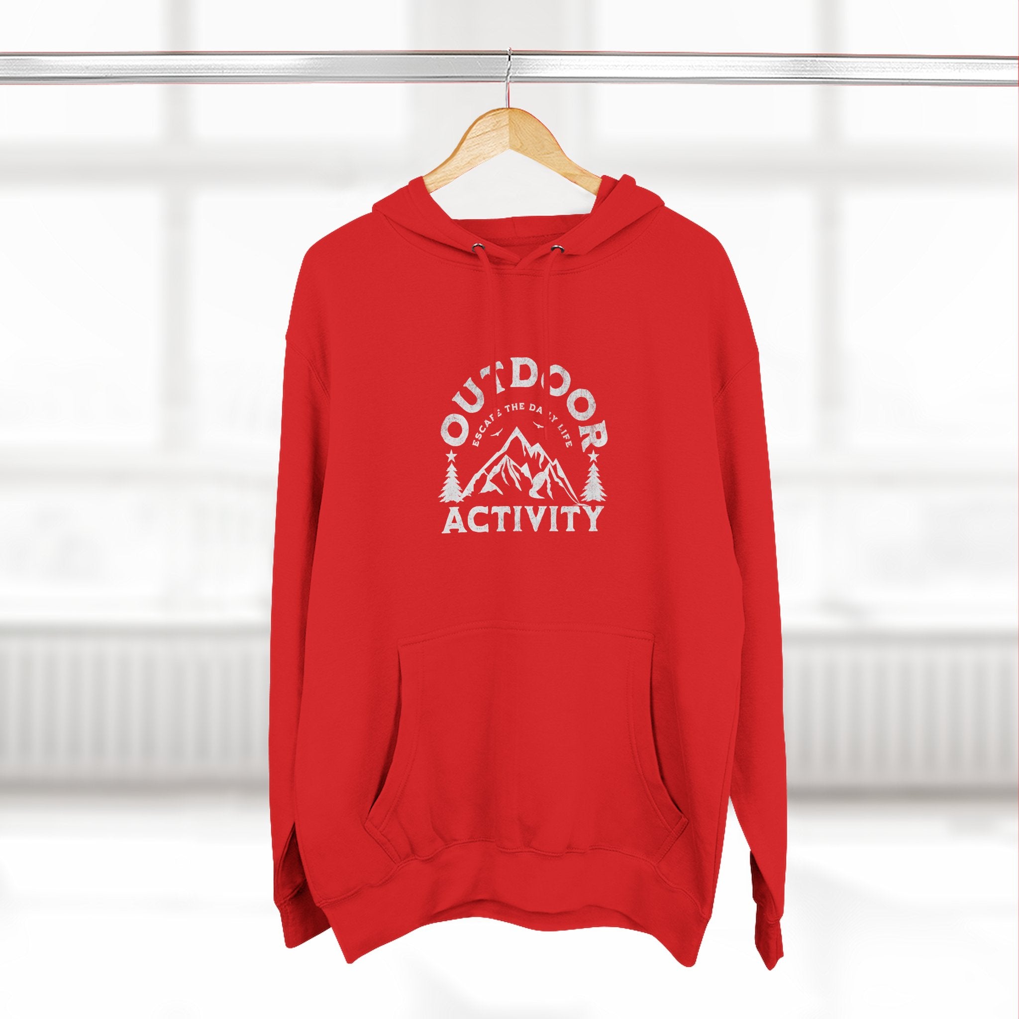Outdoor Activity Hoodie – Vintage Mountain Camping Graphic Pullover
