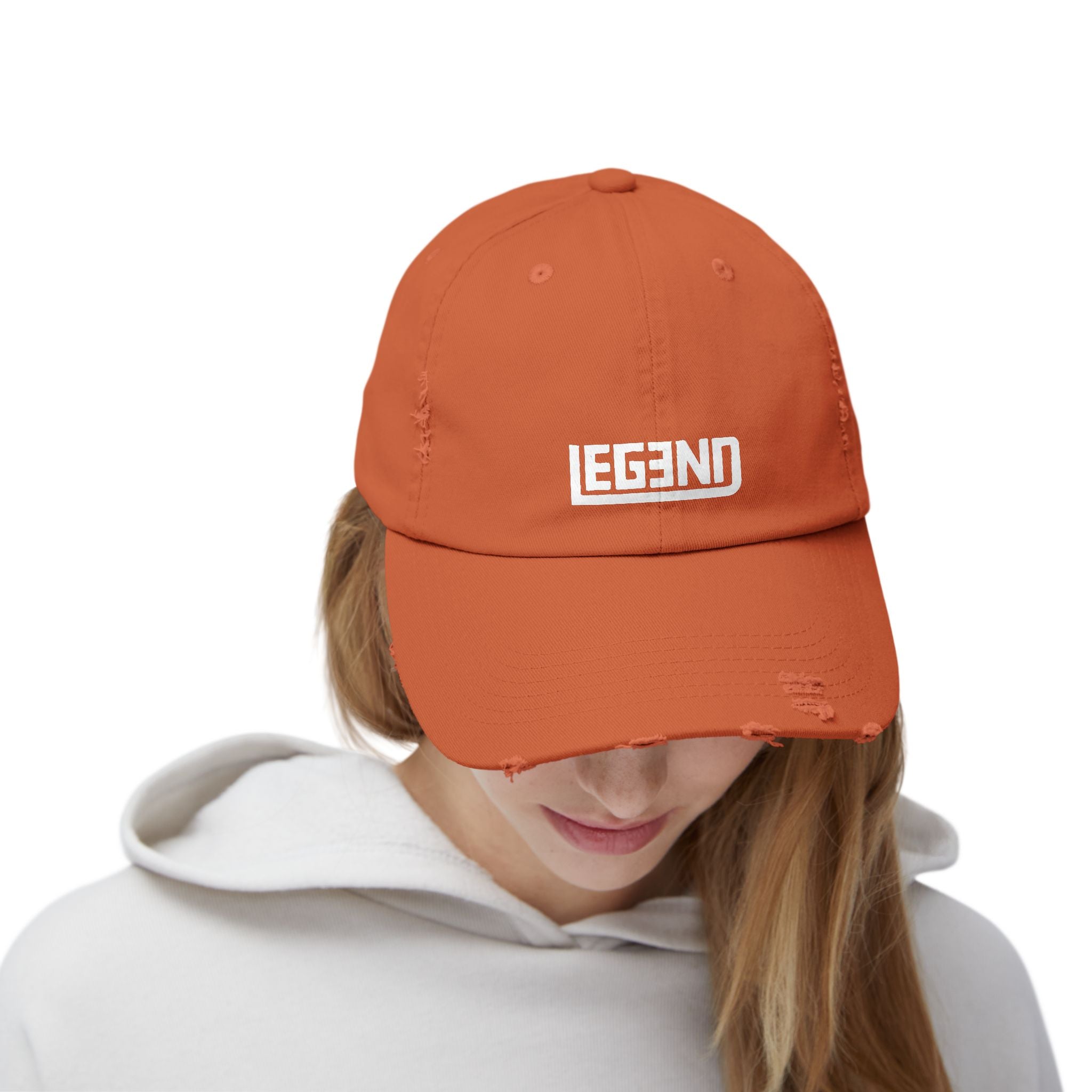 Legend Unisex Distressed Cap - Casual Statement Headwear