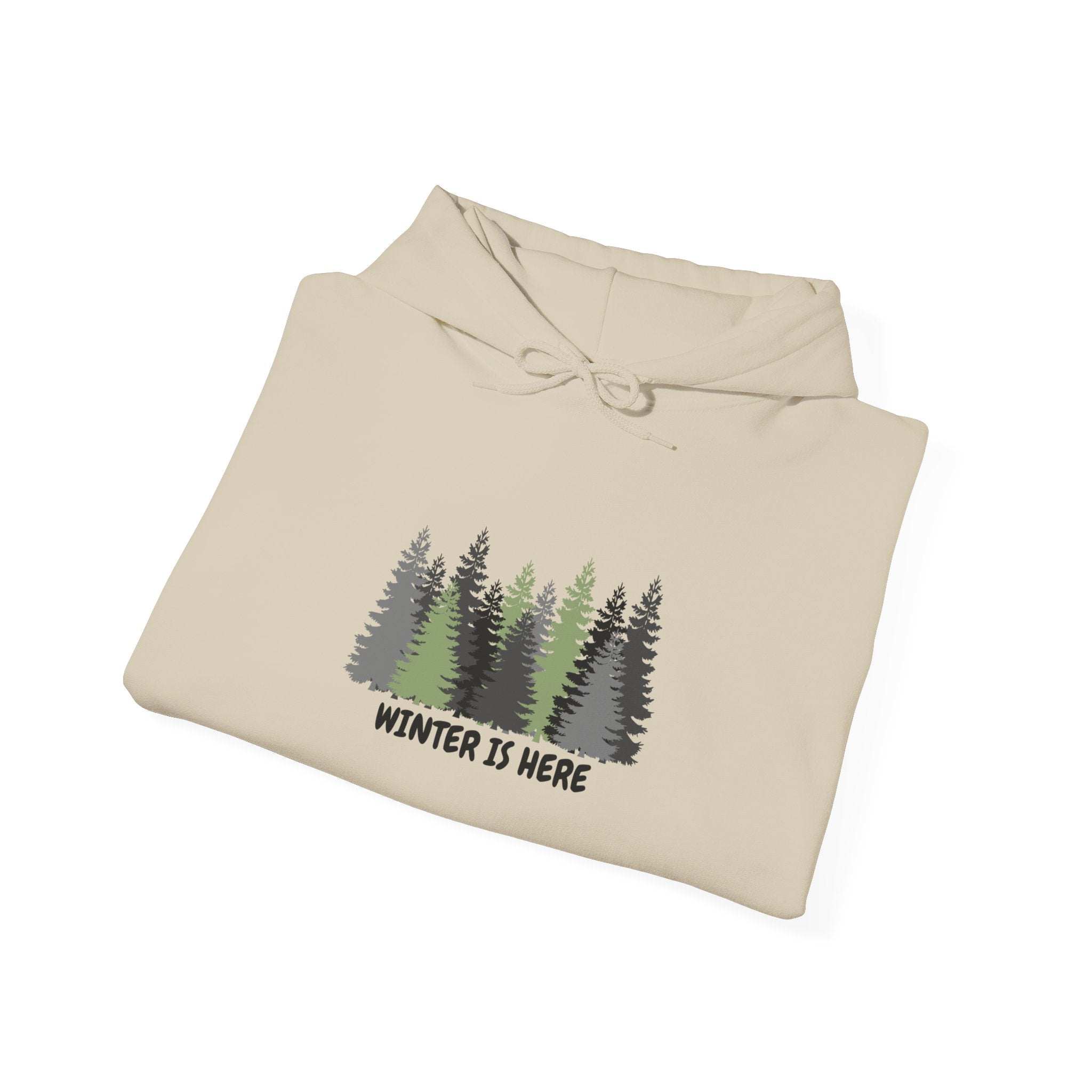 Winter Is Here Hoodie – Pine Forest Graphic Winter Sweatshirt