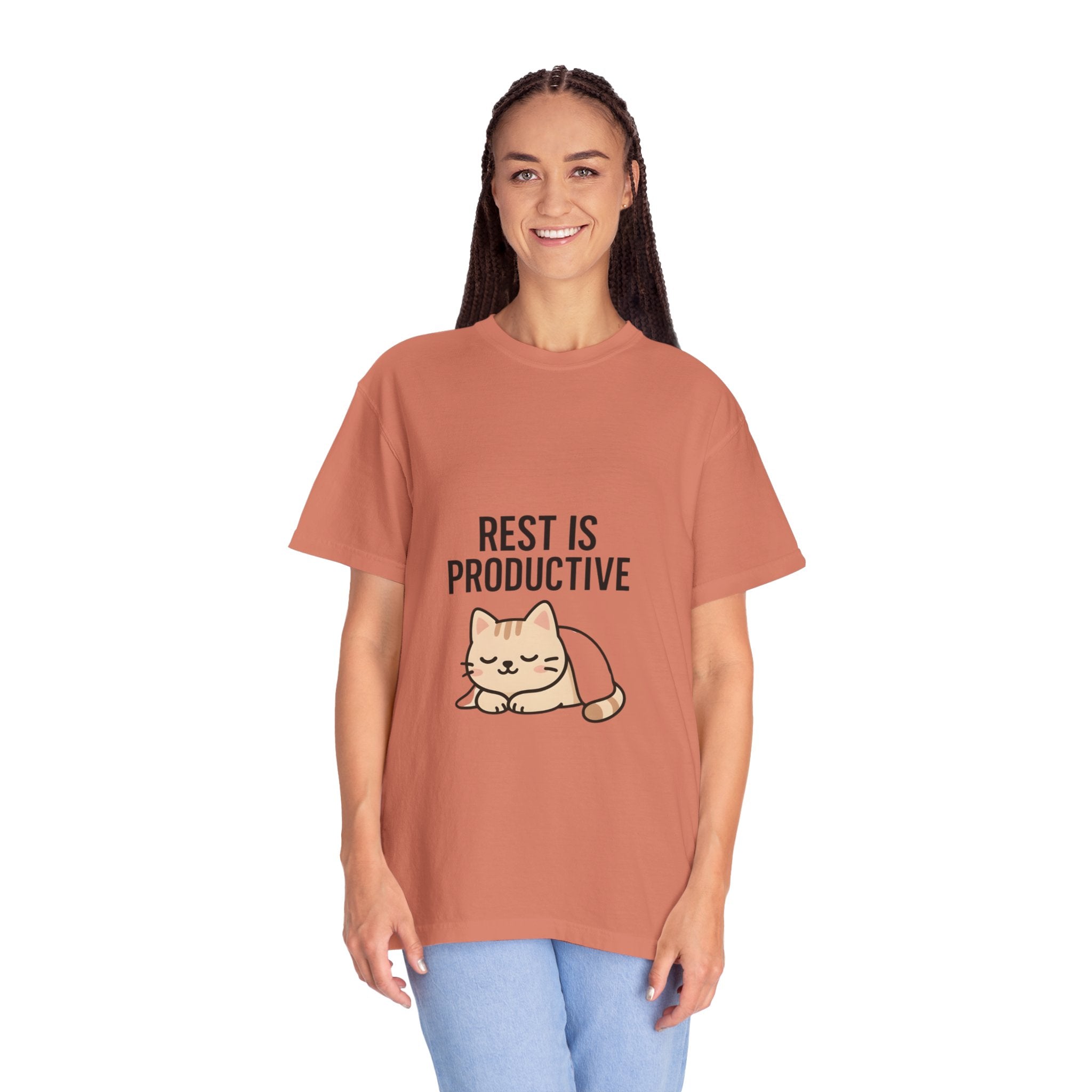 Rest Is Productive Cat T-Shirt