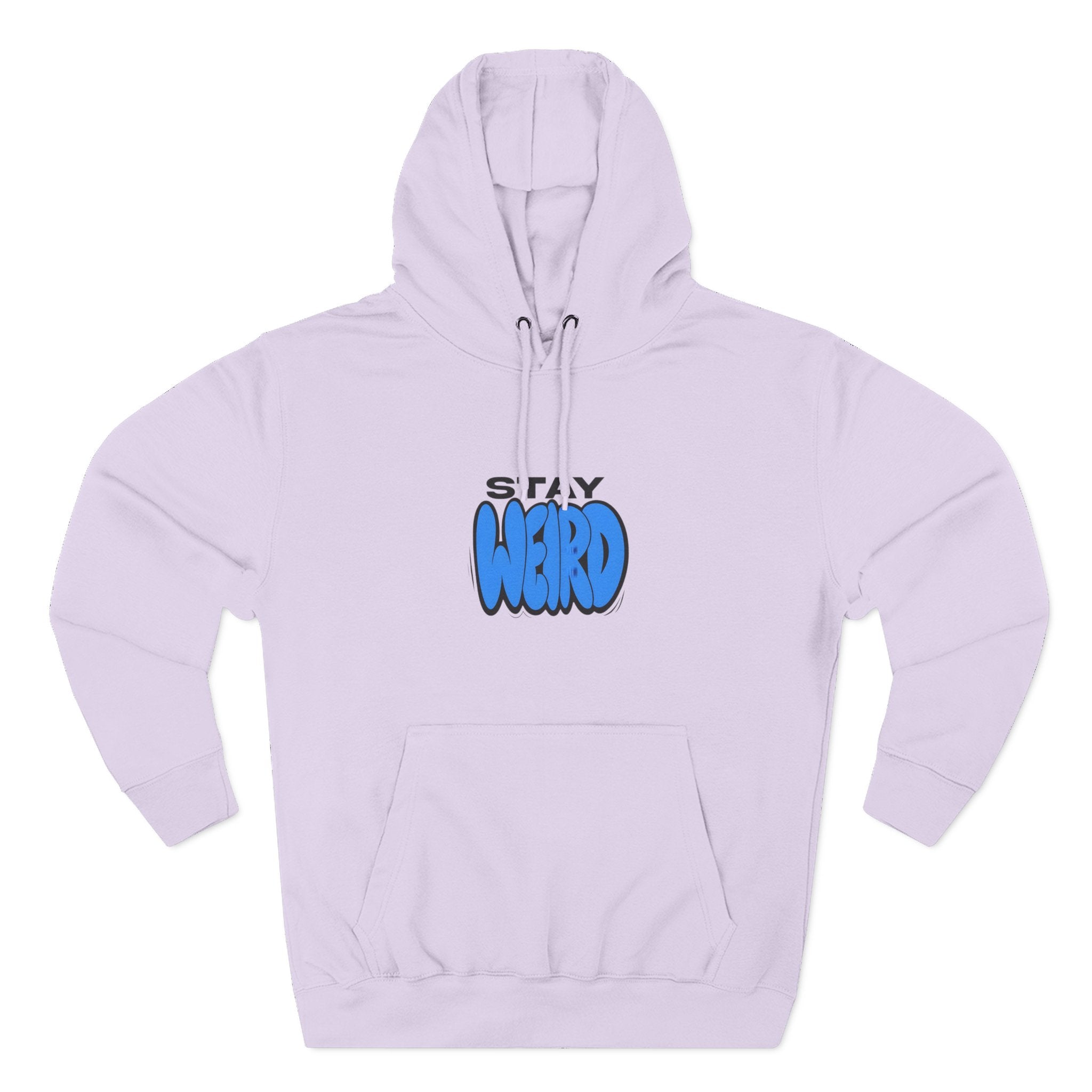 Stay Weird Hoodie — Cute Blue Graphic Fleece Pullover