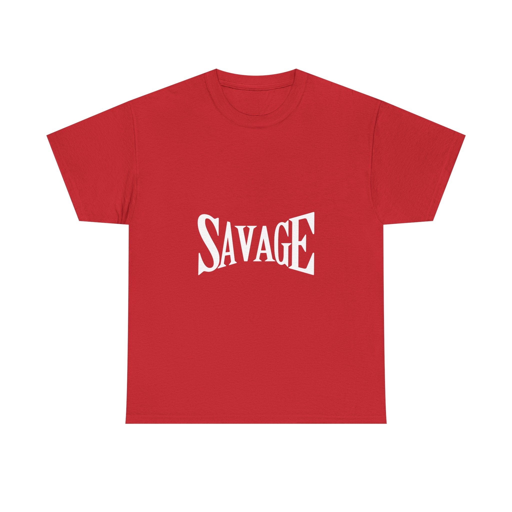 Savage Unisex Heavy Cotton Tee - Bold Graphic Tee, Casual Streetwear, Perfect for Gifts, Everyday Wear, Fashion Statement