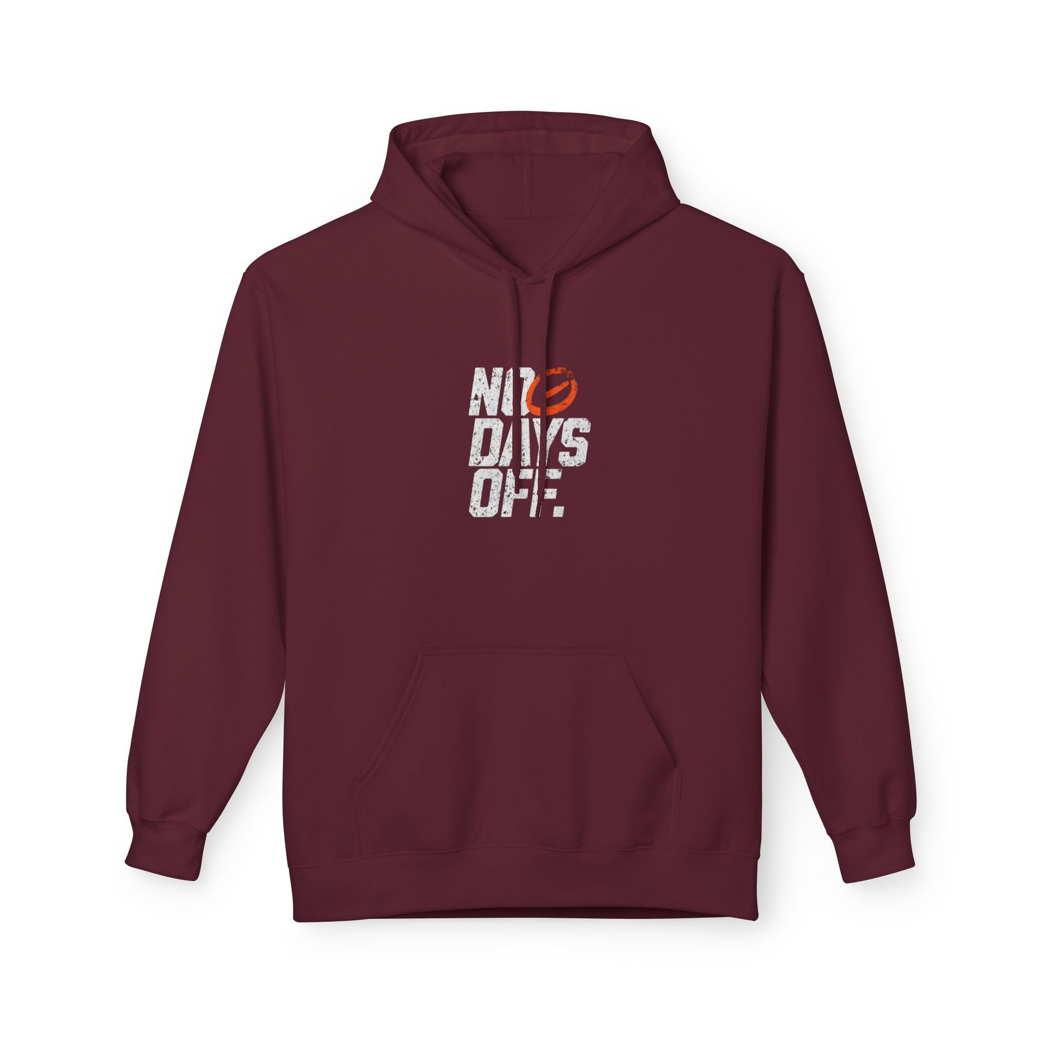 No Days Off Hoodie — Motivational Gym Fitness Pullover