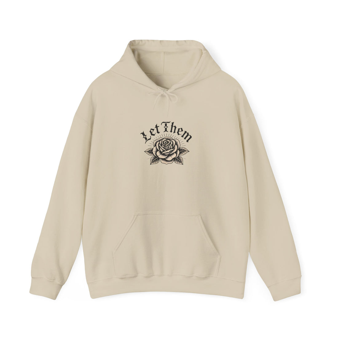 Let Them Rose Hoodie — Vintage Floral 'Let Them' Graphic Pullover