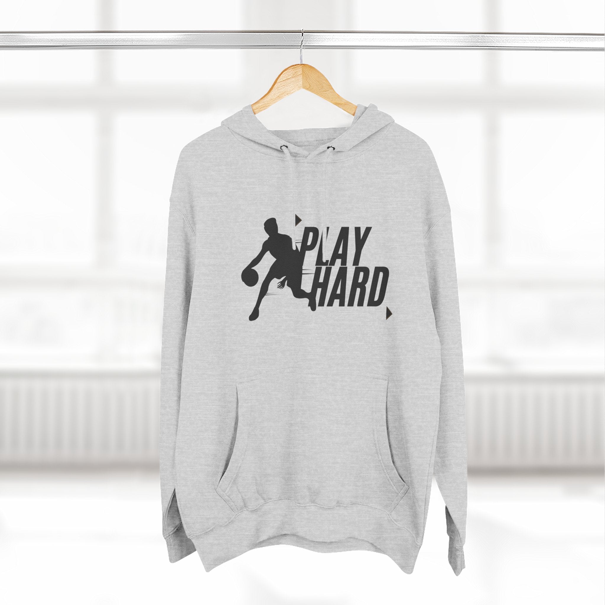 Play Hard Basketball Hoodie - Athletic Sportswear Pullover