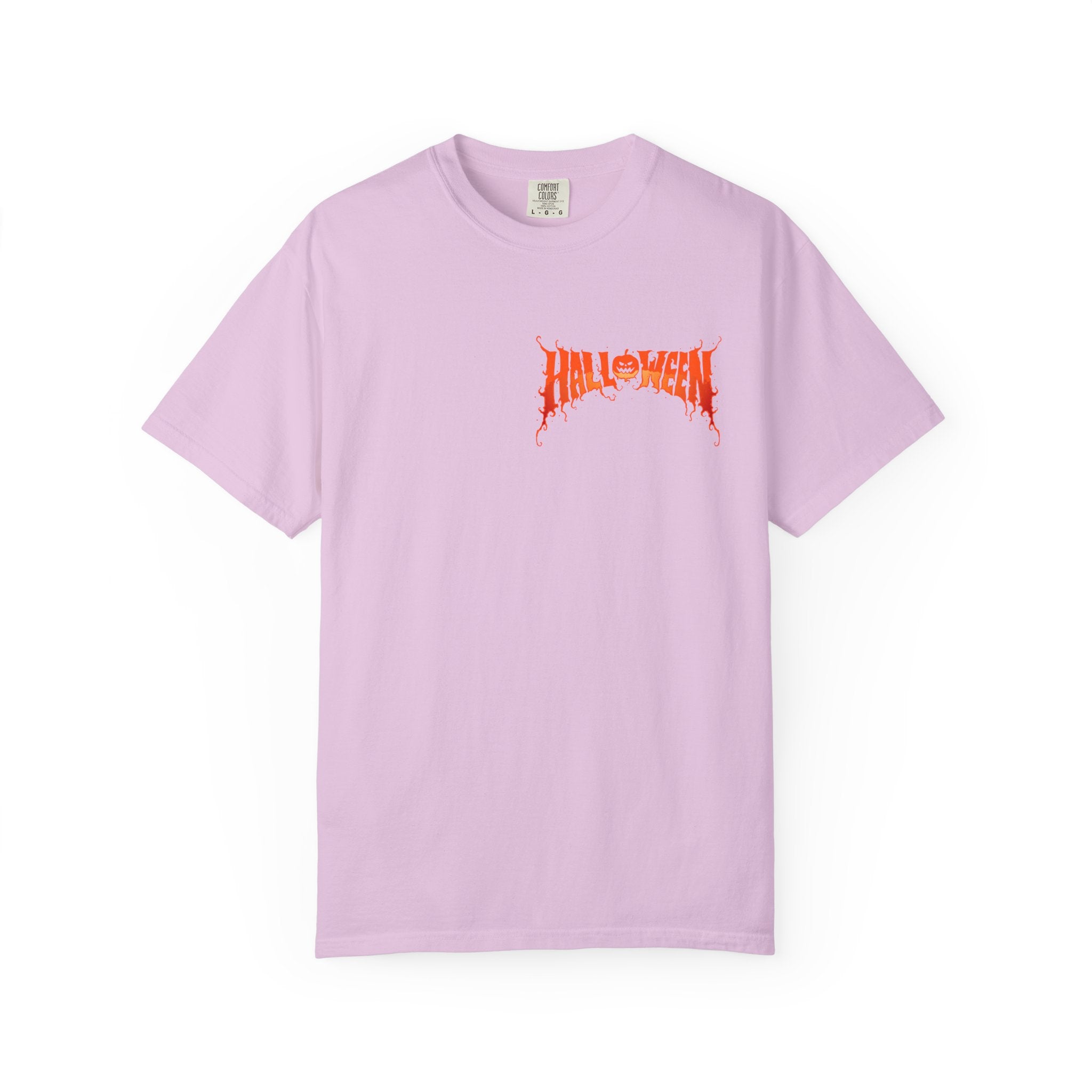Halloween Unisex Garment-Dyed T-Shirt, Pumpkin Tee, Spooky Apparel, Fall Festival Shirt, Trick-or-Treat Top, Halloween Costume